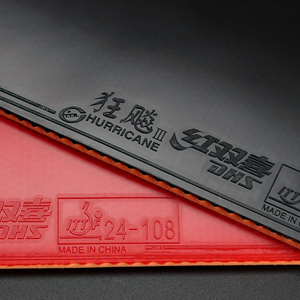 DHS NEO Hurricane 3 National Table Tennis Rubber - Orange Sponge, Sticky Pimples for Professional Ping Pong Players | Perfect for Tournament Play & Training Sessions