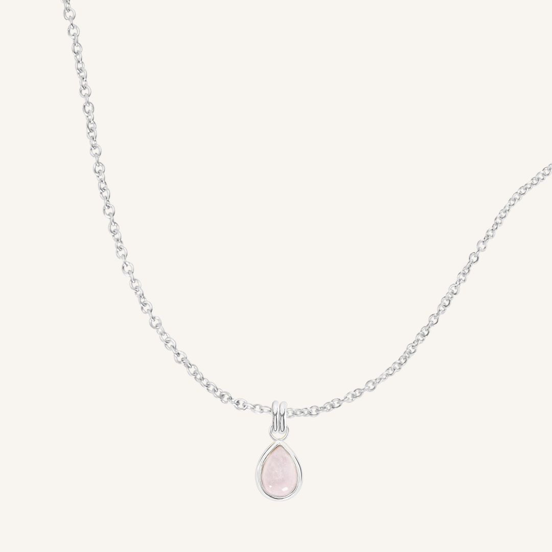 Rose Quartz Trove Charm Necklace - Healing Crystal Jewelry for Women, Dainty Pendant with 925 Sterling Silver Chain - Perfect for Meditation, Yoga & Spiritual Gifts