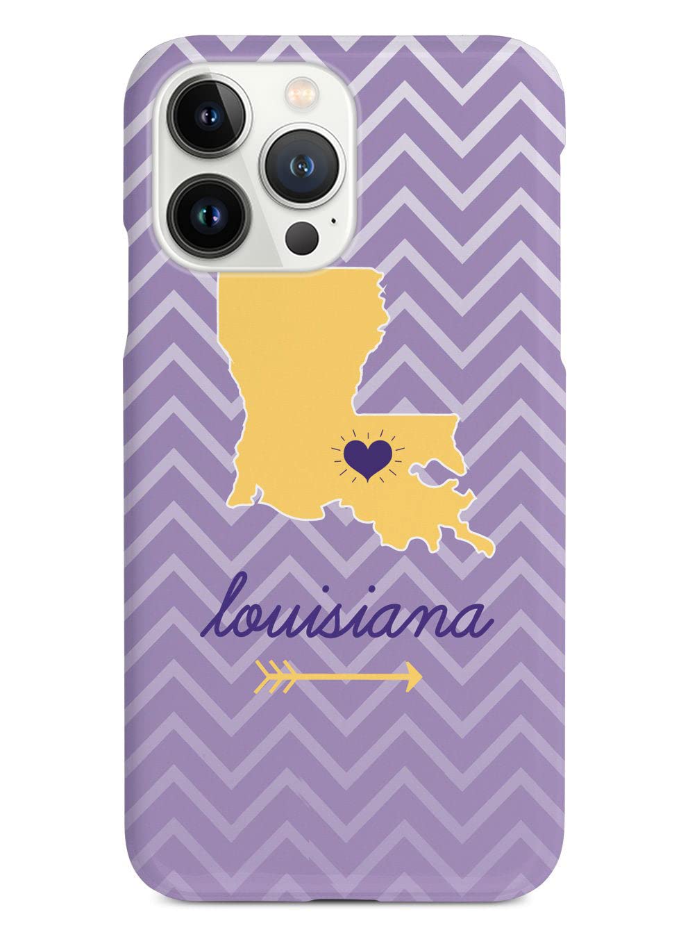 3D Textured iPhone 15 Pro Max Case with Rubber Bumper - Protective Phone Cover for Apple iPhone 15 Pro Max - Louisiana Chevron Pattern Design - Perfect for Everyday Use, Travel & Outdoor Activities