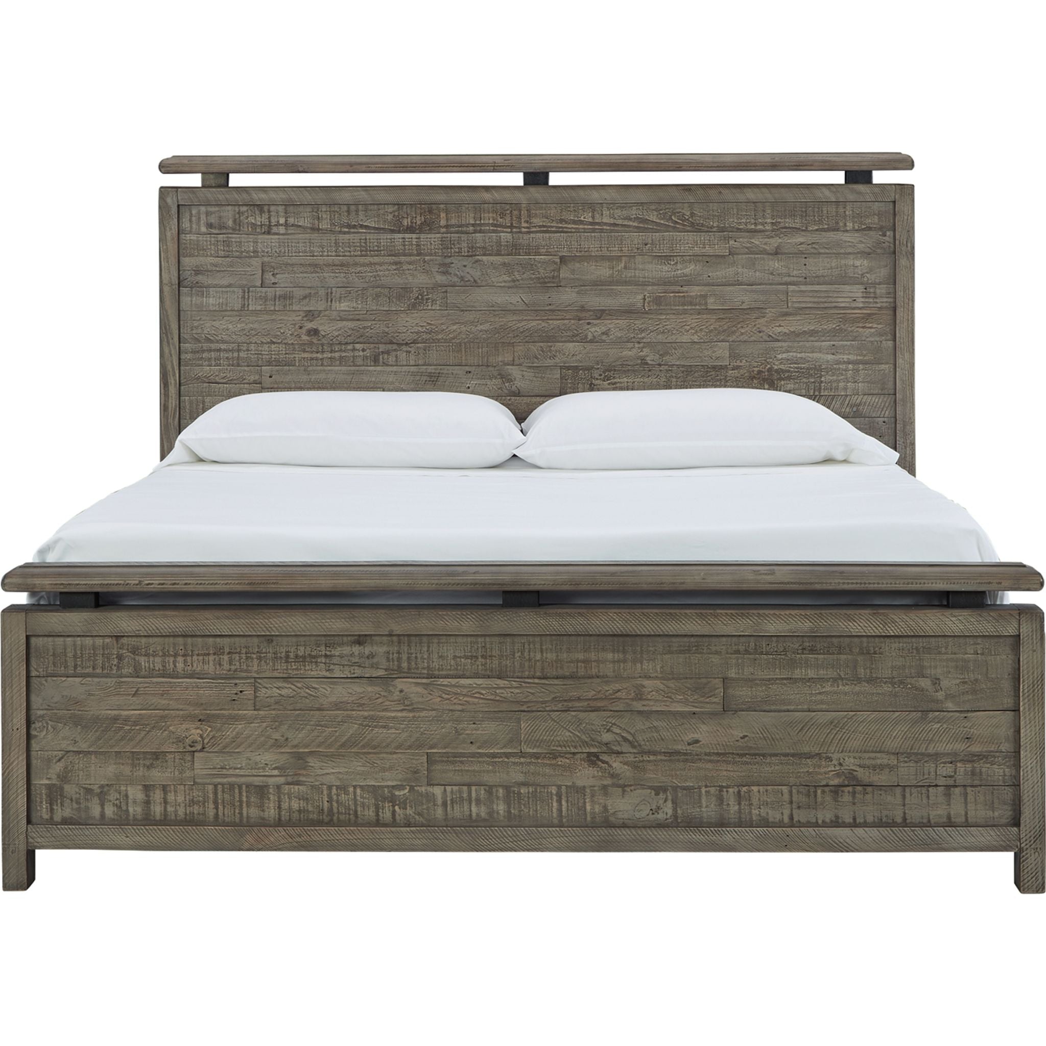 Brennagan 3-Piece Panel Bed Frame - Queen Size Wooden Bed with Headboard & Footboard - Modern Bedroom Furniture for Home Decor & Guest Room Setup