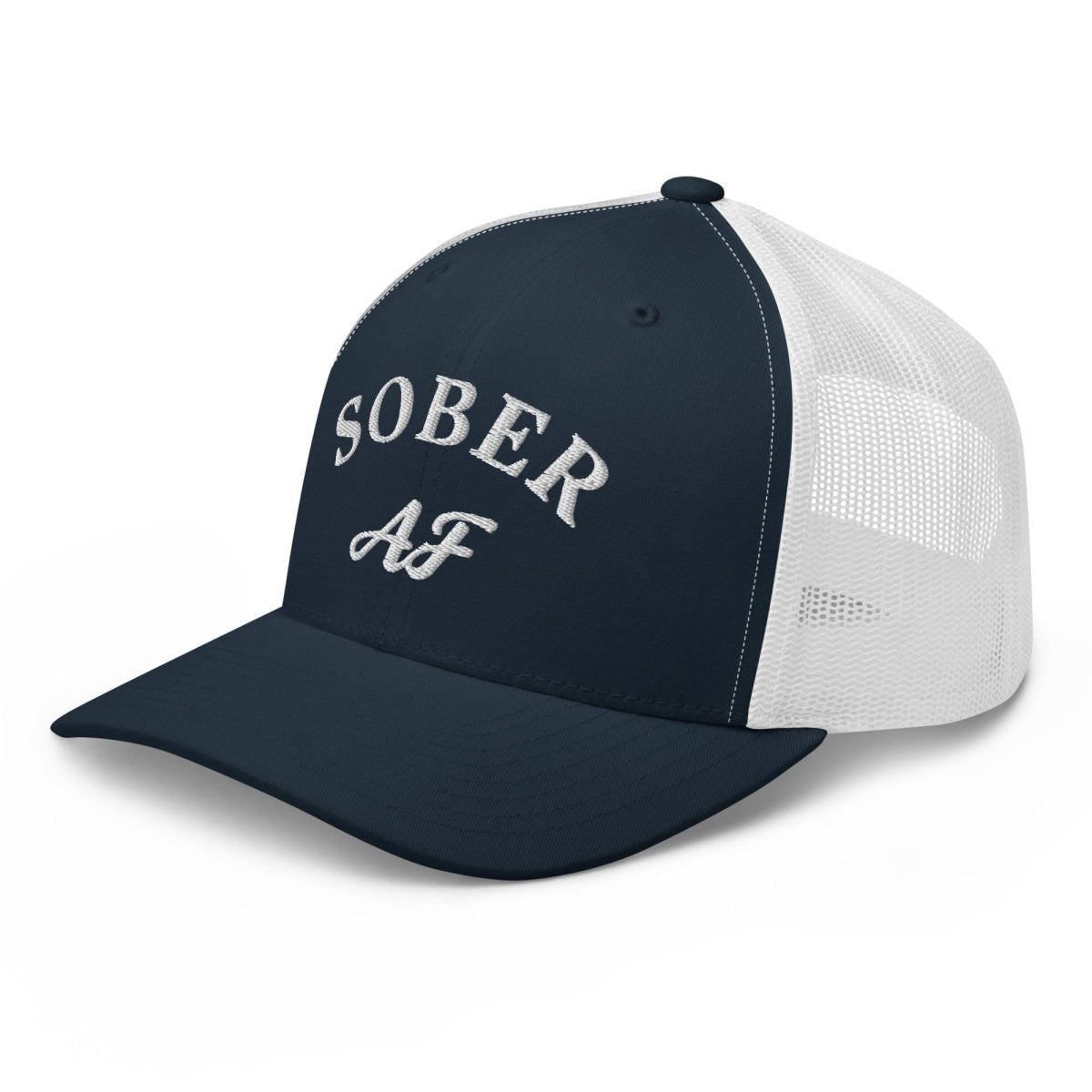 Sober AF Embroidered Trucker Hat - Funny Novelty Baseball Cap for Men & Women - Perfect for Parties, Festivals, and Everyday Wear