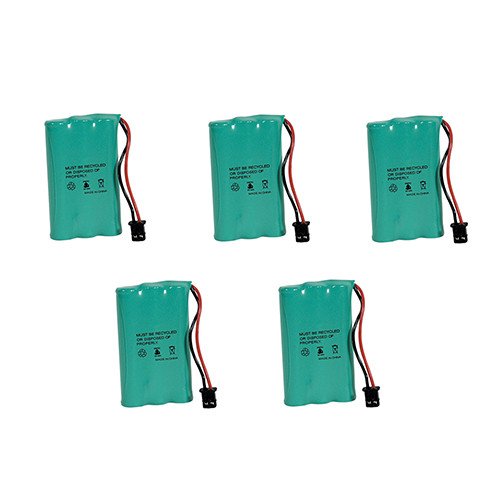 Radio Shack 23-904 Cordless Phone Battery Combo Pack - 5 x EM-CPH-488B Replacement Batteries for Home & Office Phones | Long-Lasting Power Solution
