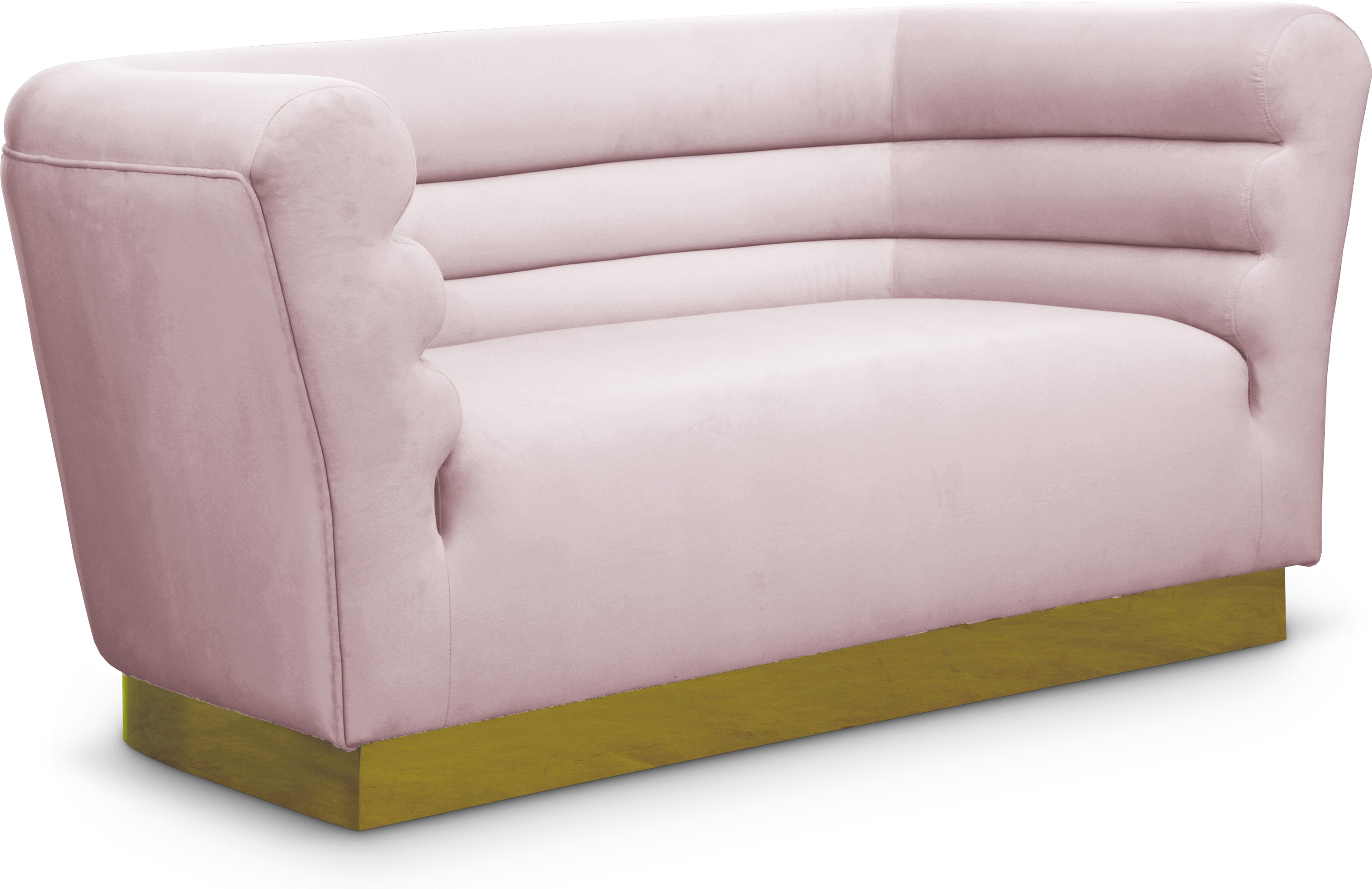 Bellini Velvet Loveseat - Modern Small Sofa for Living Room, Apartment & Office | Soft Upholstered 2-Seater Couch with Sturdy Wooden Legs | Perfect for Cozy Spaces, Small Homes & Reading Nooks