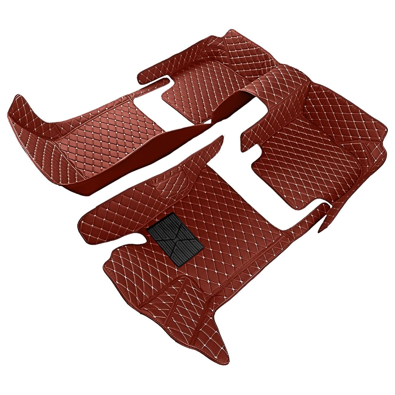 Custom All-Weather Car Floor Mats for Toyota FJ Cruiser 2007-2016 - Durable Front & Rear Leather Carpet Liners - Perfect for Off-Roading, Daily Commute & Interior Protection (Coffee Brown)