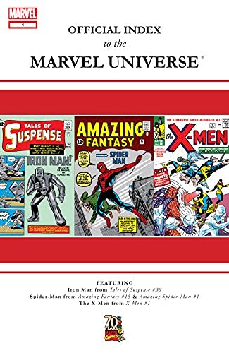 Official Index to the Marvel Universe #1: Spider-Man, Iron Man & X-Men Comic Book - 2009 Edition in VF (Very Fine) Condition - Perfect for Collectors, Marvel Fans & Comic Book Enthusiasts