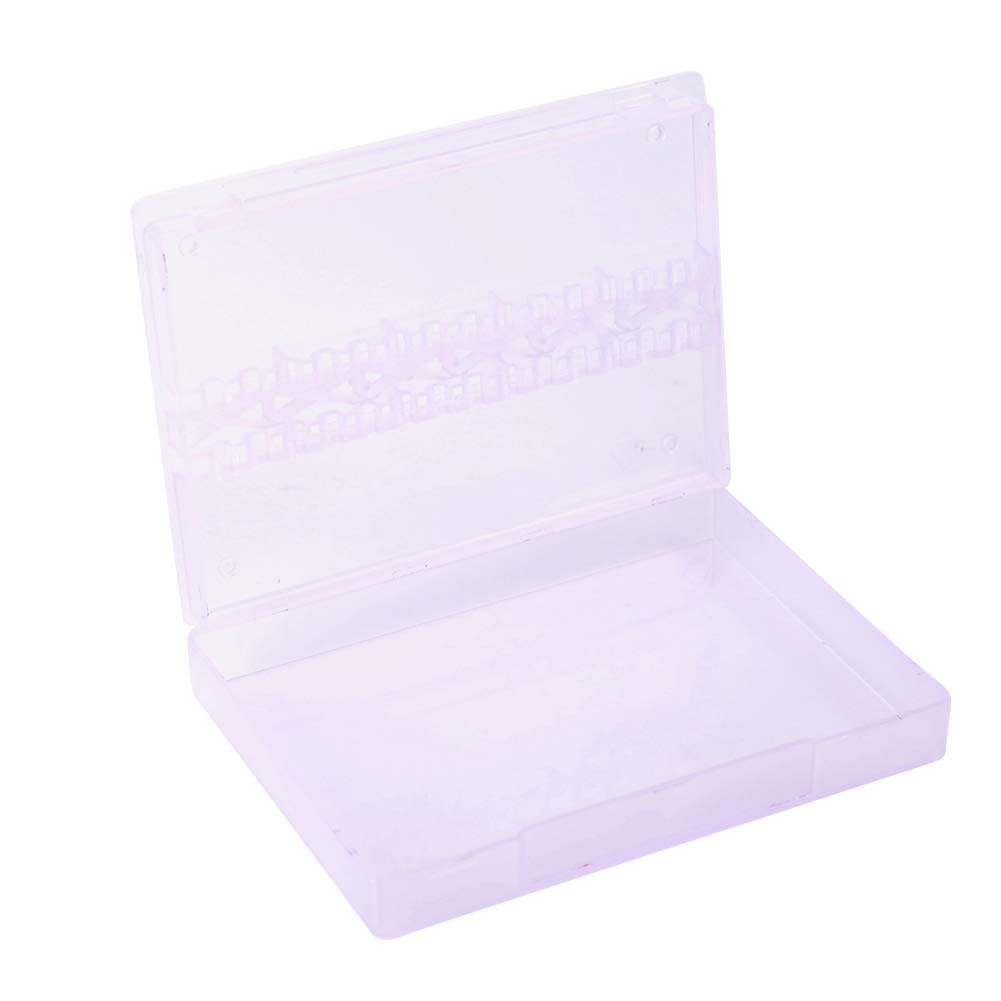 14 Grids Nail Drill Bits Storage Box - Professional & Household Nail Art Organizer Case for Nail Polishing Heads & Tools (Purple) - Perfect for Salon, Home Manicure & Nail Technician Storage