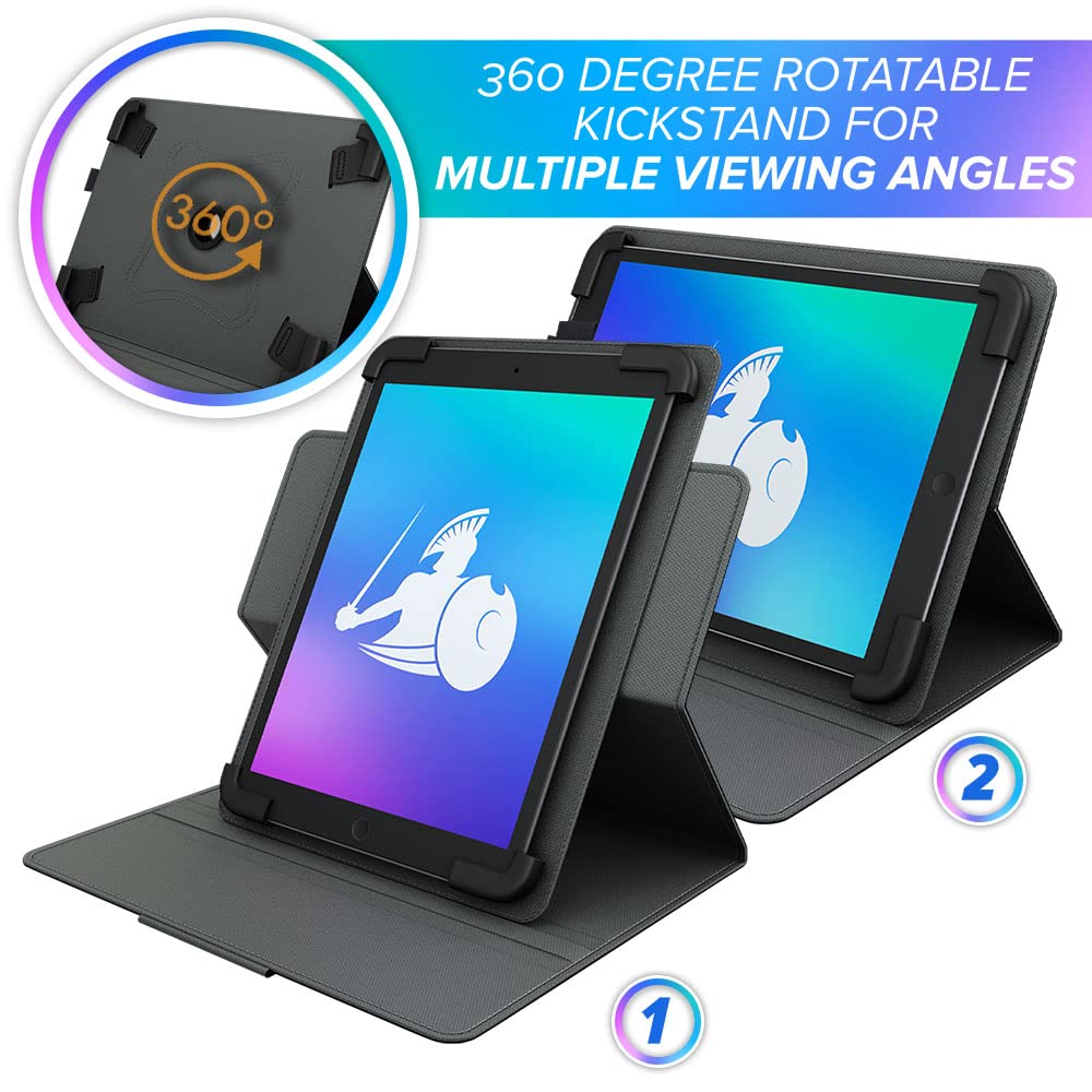 DefenderShield EMF Protection Tablet Case – Universal Fit for iPad & Tablets with 360° Kickstand, Secure Grip & Radiation Blocking – Durable Cover for Home, Office & Travel Use (Large)