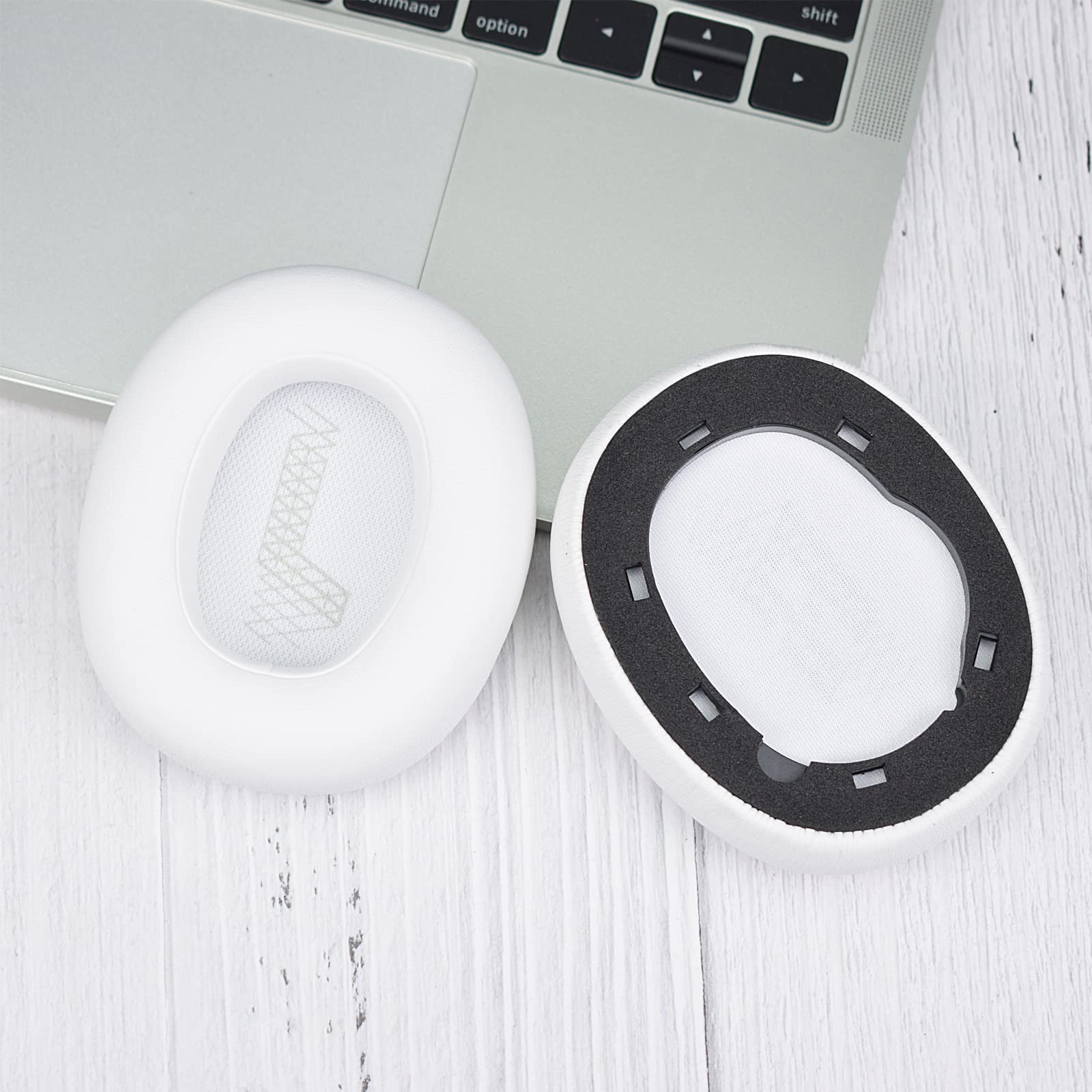 MOLGRIA Replacement Ear Pads Cushion for JBL Live 650BTNC/660BTNC Wireless Bluetooth Headphones - Noise Cancelling Memory Foam Earpads (White) | Comfort Upgrade for Work, Travel & Gaming