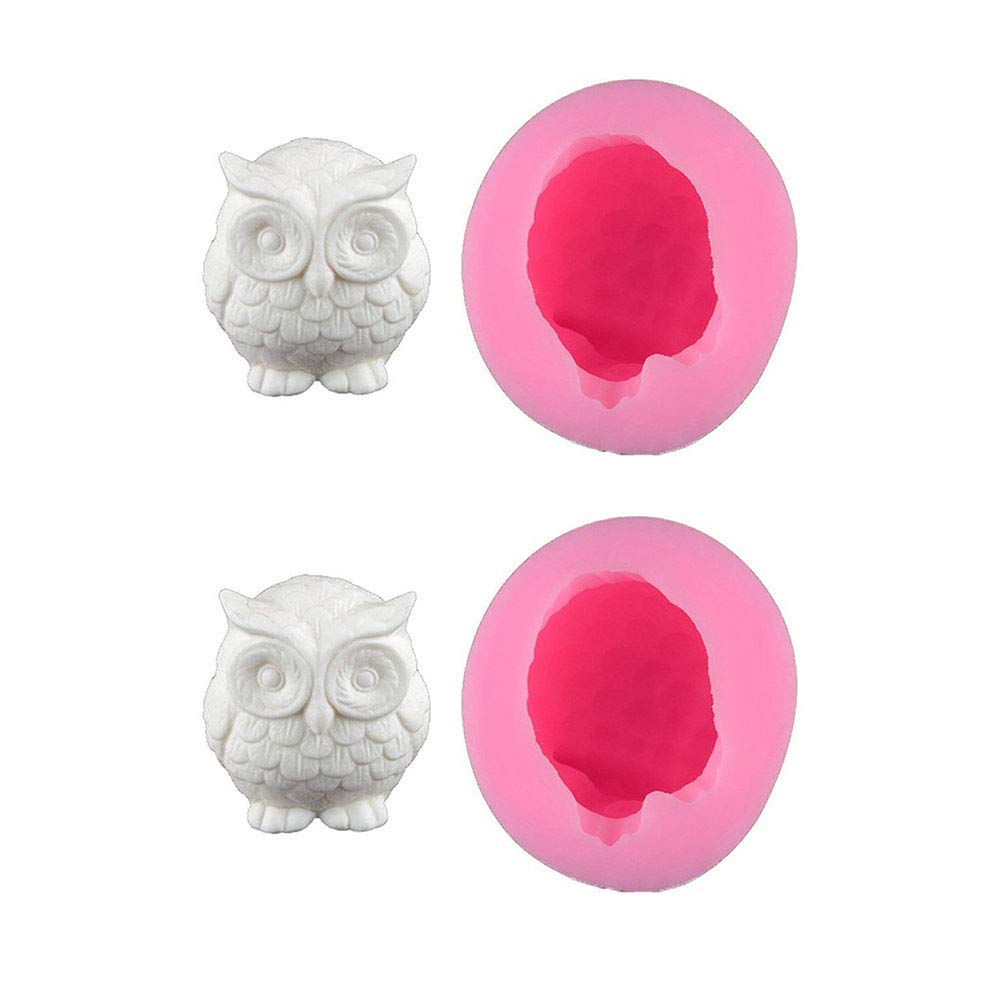 2PCS Owl Candle Molds - Silicone Candle Making Molds for DIY Candles, Soap, Resin, and Fondant Crafts - Perfect for Halloween Decorations and Handmade Gifts