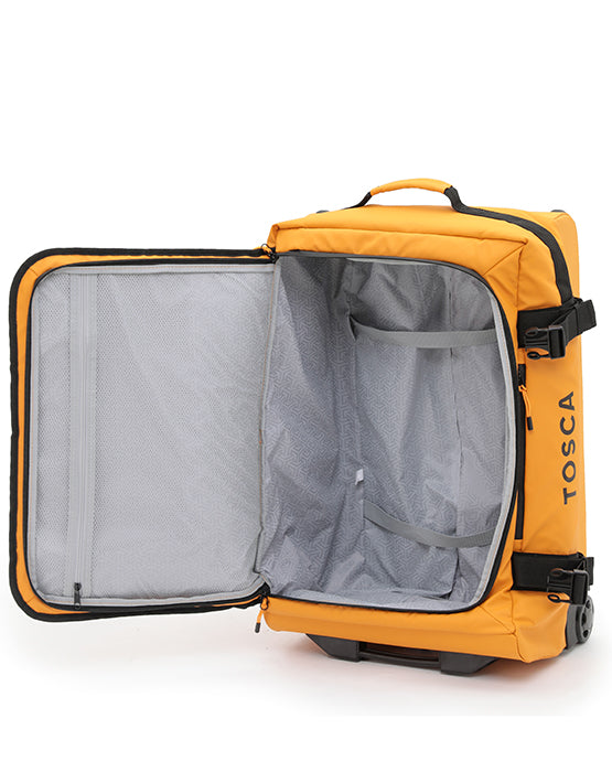 TOSCA TCA970 DELTA 24 UPRIGHT DUFFLE BAG - Yellow | Large Travel Duffle for Gym, Sports & Weekend Getaways | Water-Resistant Luggage with Wheels