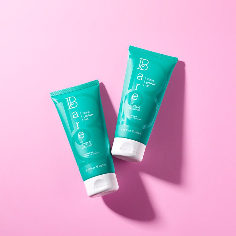 Bare by Vogue Tinted Gradual Self Tanner - Natural Sunless Tanning Lotion for Face & Body - Perfect for Summer Glow, Beach Vacations & Special Occasions