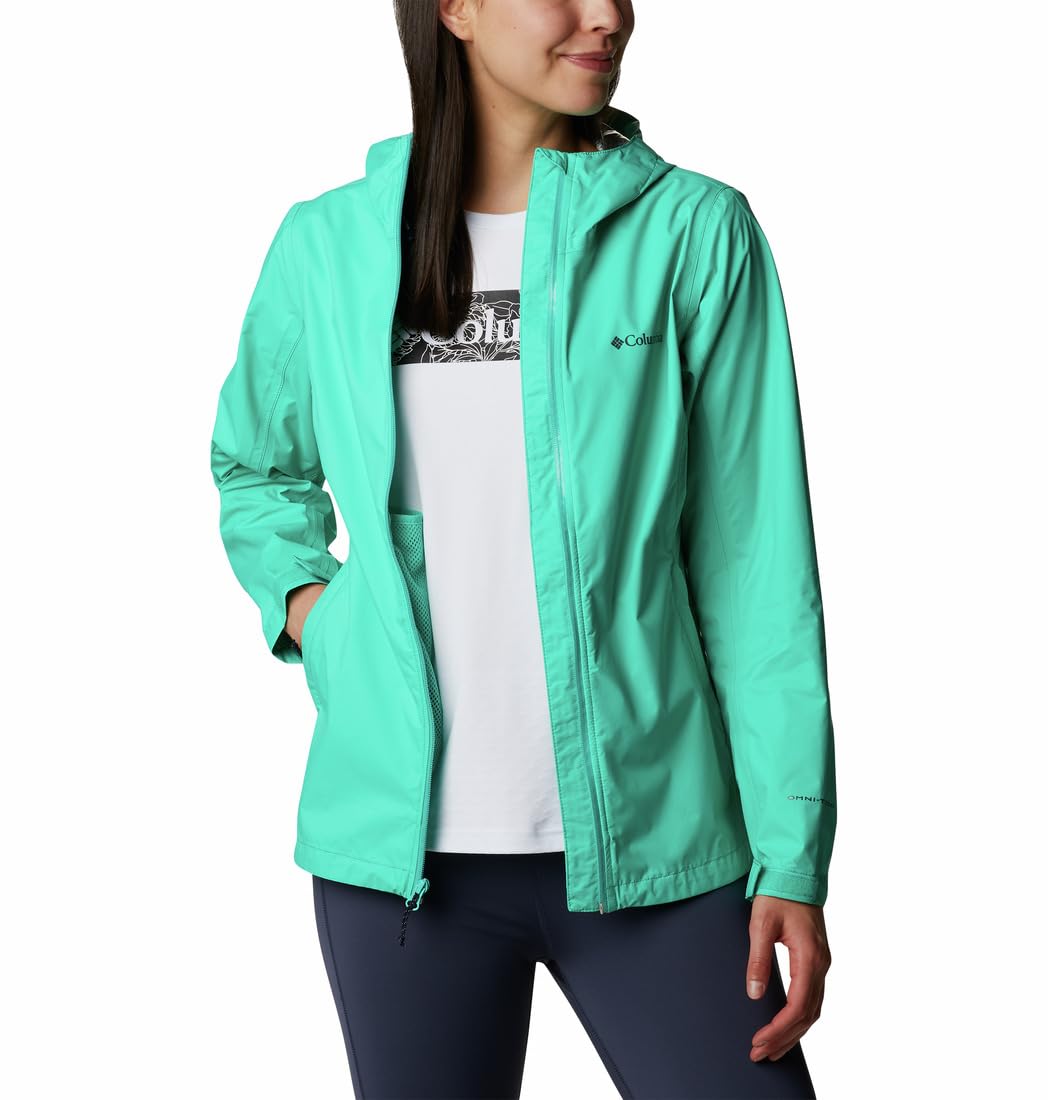 Columbia Women's EvaPOURation Jacket - Lightweight Waterproof Raincoat for Hiking & Outdoor Activities | Windproof Travel Jacket with Breathable Technology