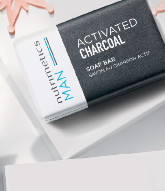 Nutrimetics Activated Charcoal Soap Bar - Deep Cleansing & Detoxifying Facial & Body Soap for Acne, Blackheads & Oily Skin - Natural Skincare for Men & Women - Perfect for Daily Use & Travel