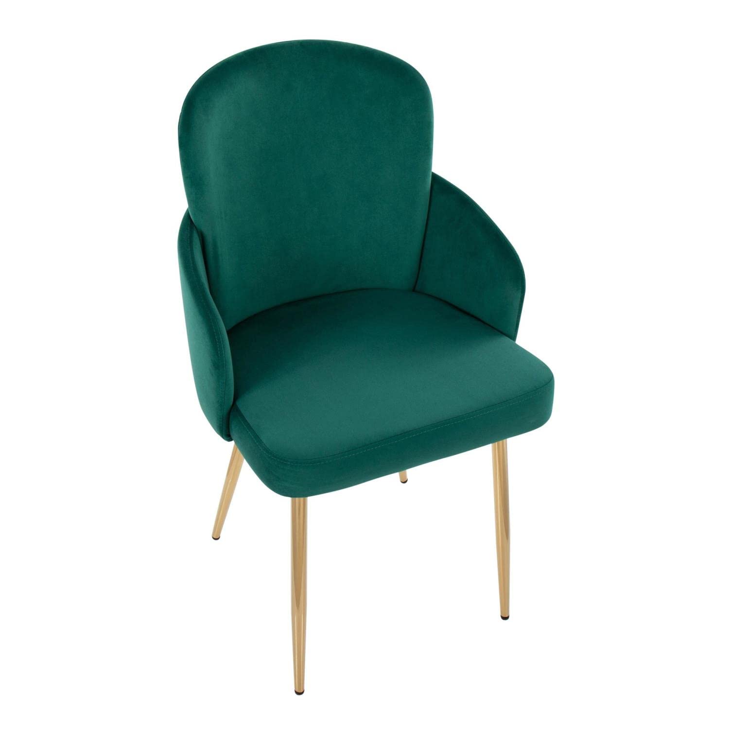 LumiSource Dahlia Upholstered Dining Chairs Set of 2 - Modern Kitchen Chairs for Dining Table - Perfect for Home, Restaurant, and Office Use