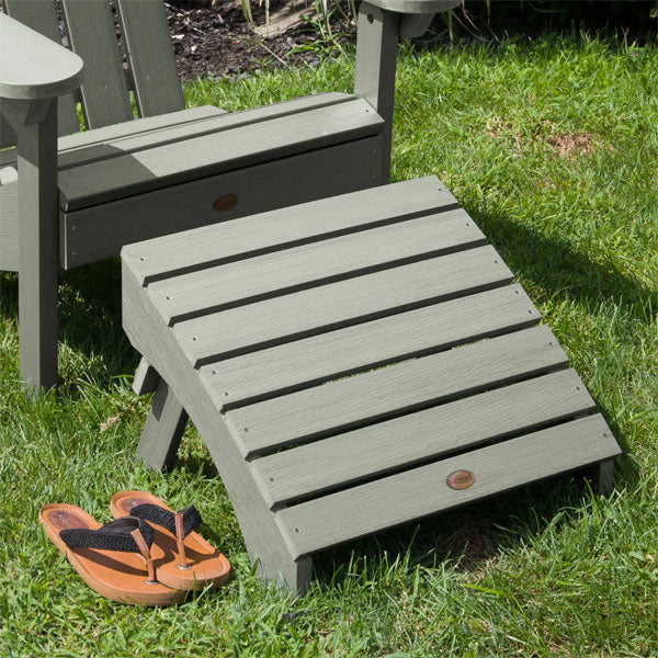Premium Outdoor Folding Adirondack Ottoman - Waterproof Patio Footrest & Garden Lounge Chair Accessory for Deck, Poolside & Backyard Relaxation