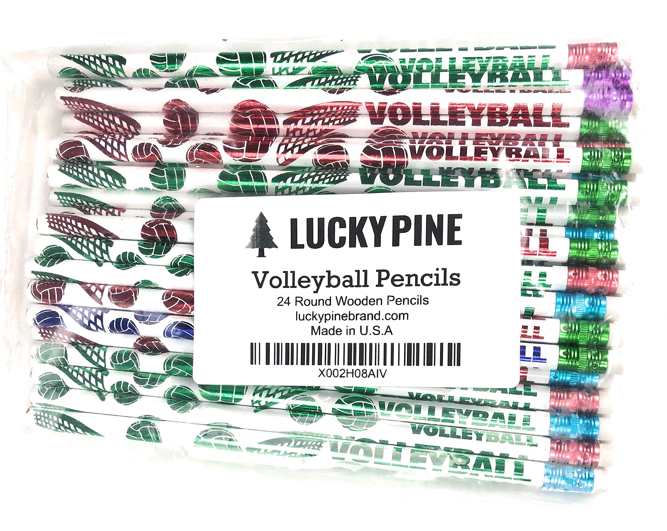 Volleyball Pencils for Kids - 24pc Sports Pencils Set for School & Games