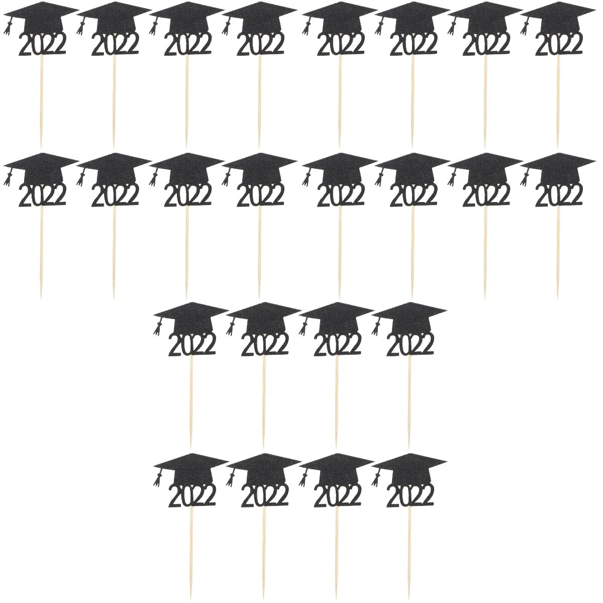 72 Pcs Graduation Cake Toppers - Edible Cake Decorations for Graduation Party, Cupcake Inserts, Creative Cake Picks for Graduation Ceremony, School Celebration & Dessert Table Decoration