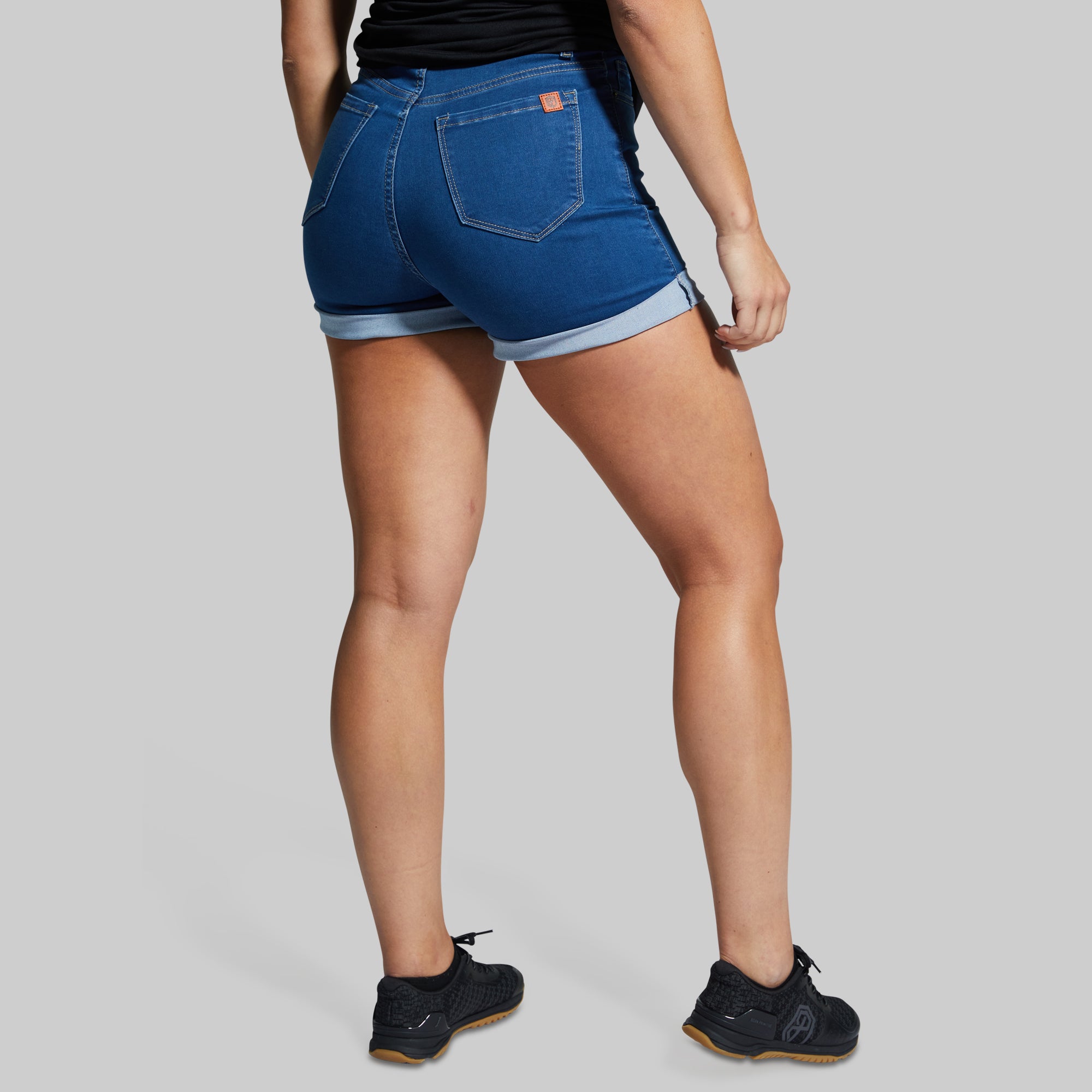 FLEX Stretchy Mom Jean Shorts - Mid Wash High Waist Denim Shorts for Women | Comfortable & Trendy Summer Outfit Essential