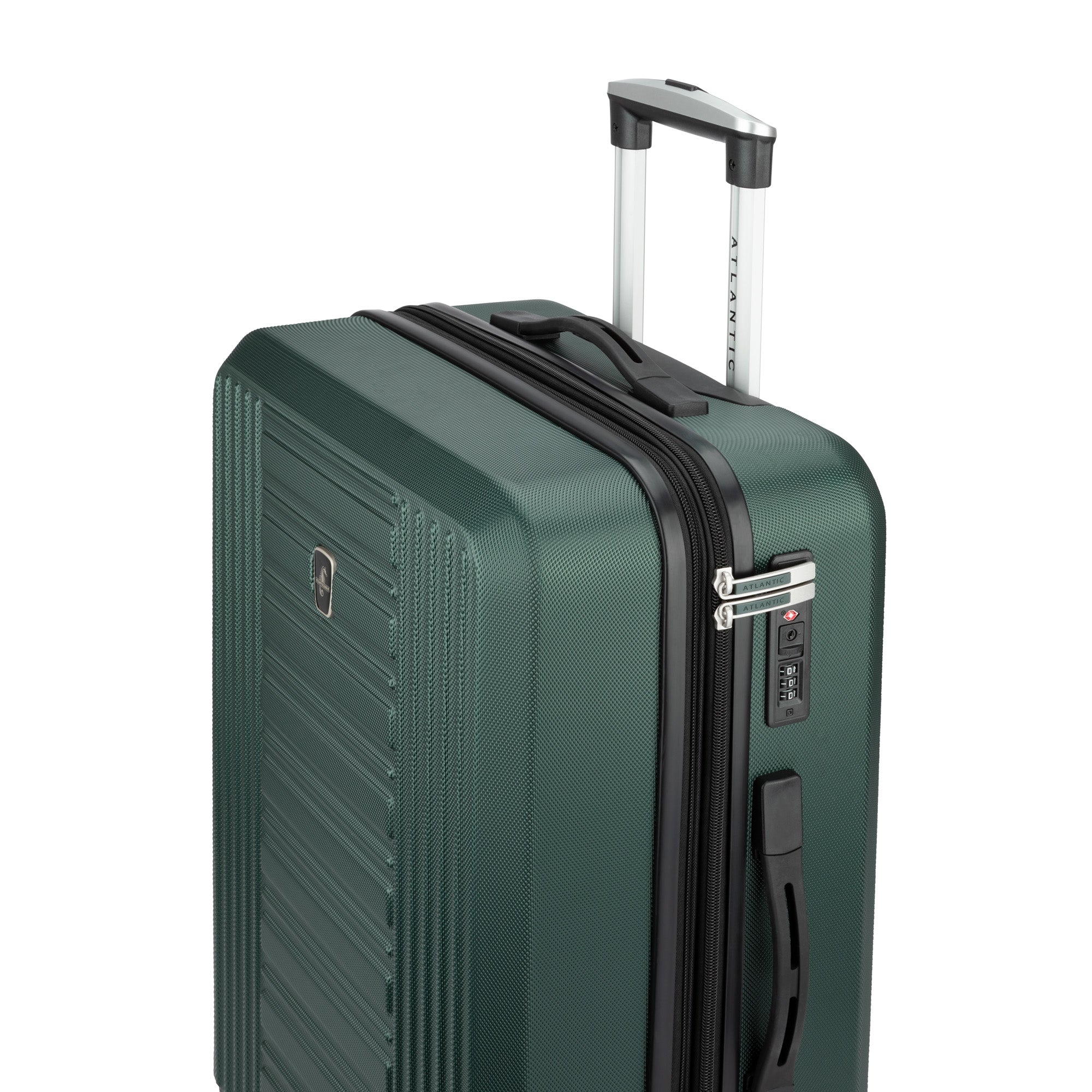 Atlantic Acclaim II 3-Piece Luggage Set - Lightweight Spinner Suitcase with TSA Lock, Durable Hardshell Carry On & Checked Bags (Black) - Perfect for Business Travel, Family Vacations & International Trips