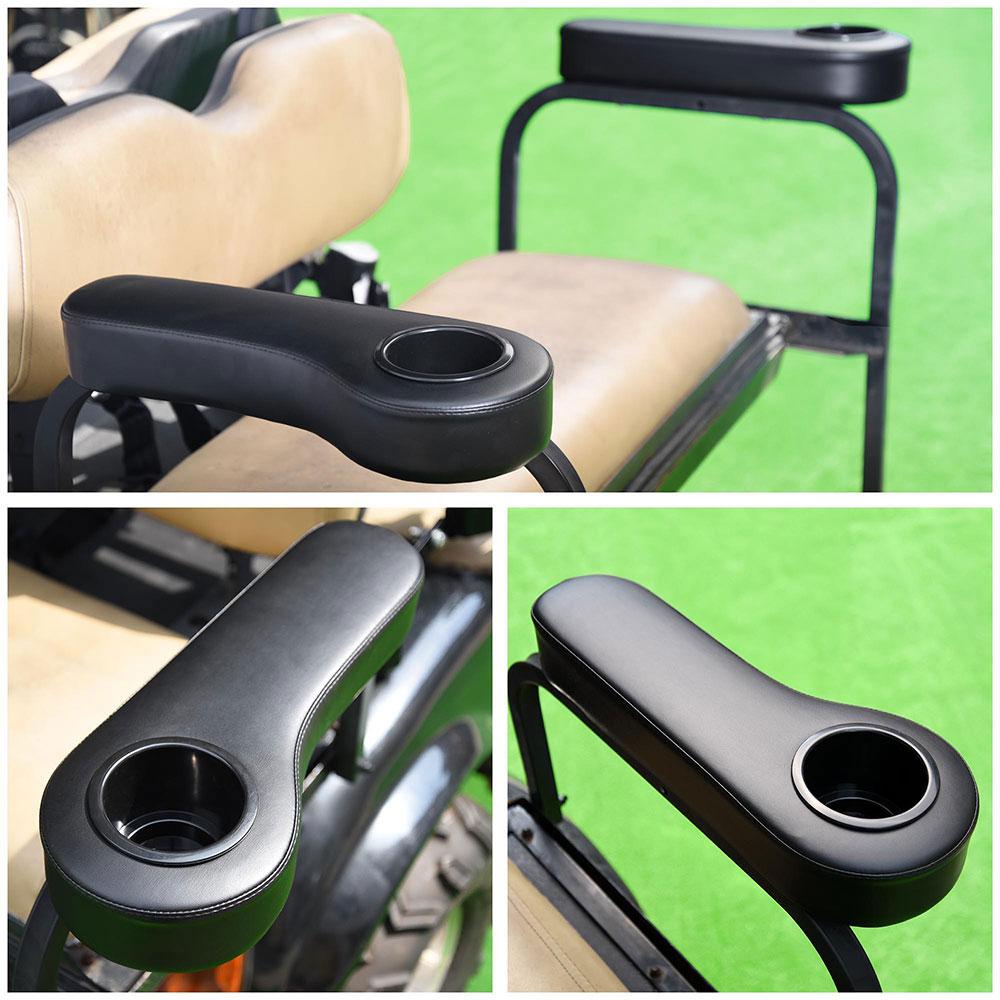 Premium Universal Golf Cart Armrest Set (2-Pack) with Built-in Cup Holders - Comfortable & Durable Accessories for Golf Carts, Utility Vehicles & Outdoor Recreation