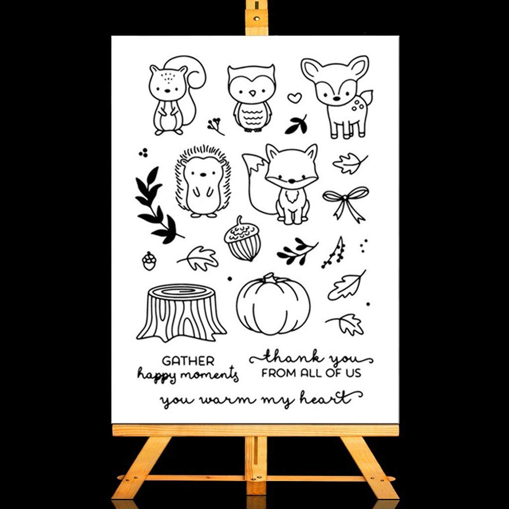 Cute Cartoon Animals Silicone Stamps & Metal Cutting Dies Set - DIY Scrapbooking, Card Making, Wedding Invitations - Carbon Steel Embossing Template for Crafting & Gift Giving (Perfect for Home Decor, Party Favors, and Handmade Greeting Cards)