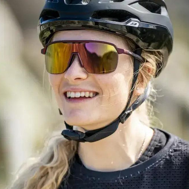 Julbo Frequency Reactiv P1 3 LAGP Sunglasses - Burgundy/Light Grey Polarized Lenses for Cycling, Running & Outdoor Sports