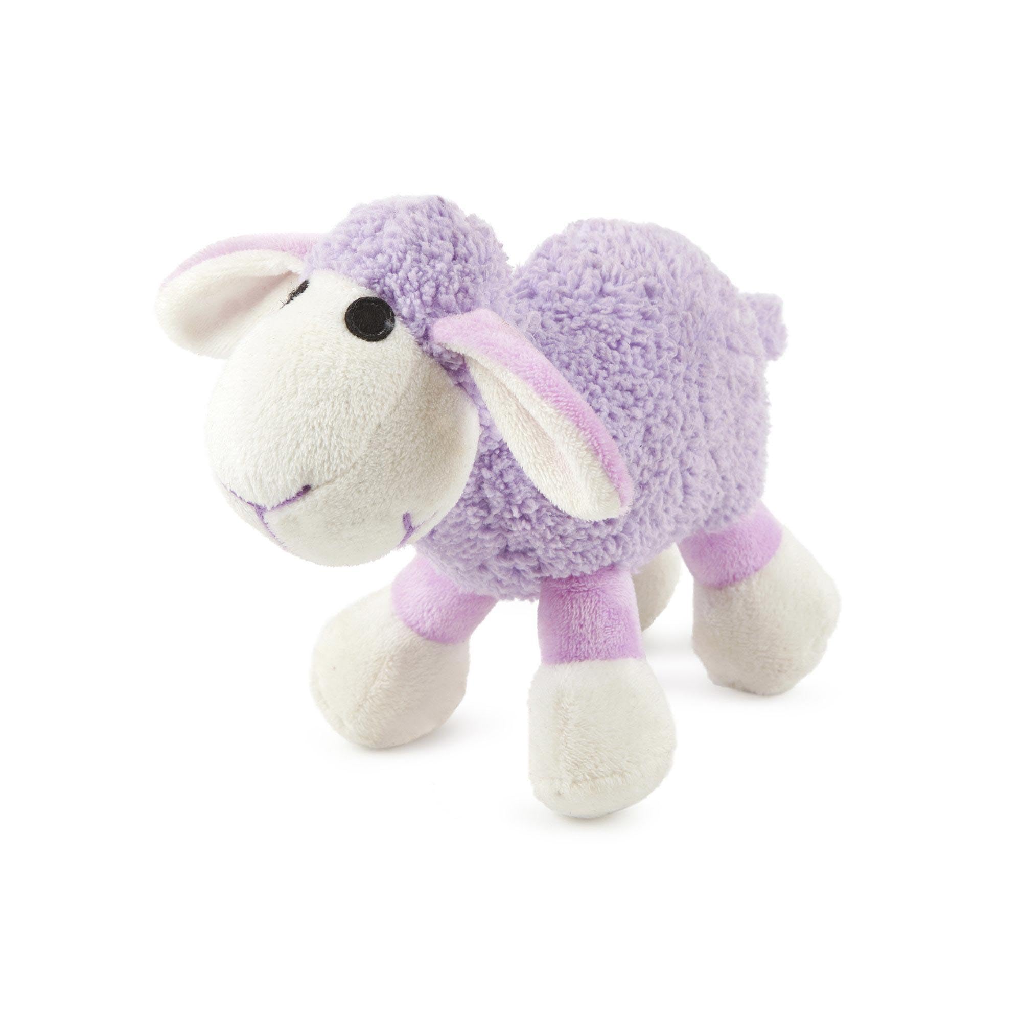 Soft Plush Lamb Chew Toy for Small Dogs & Puppies - Cute Lilac Puppy Teething Toy | Perfect for Teething Relief, Anxiety Comfort & Interactive Playtime