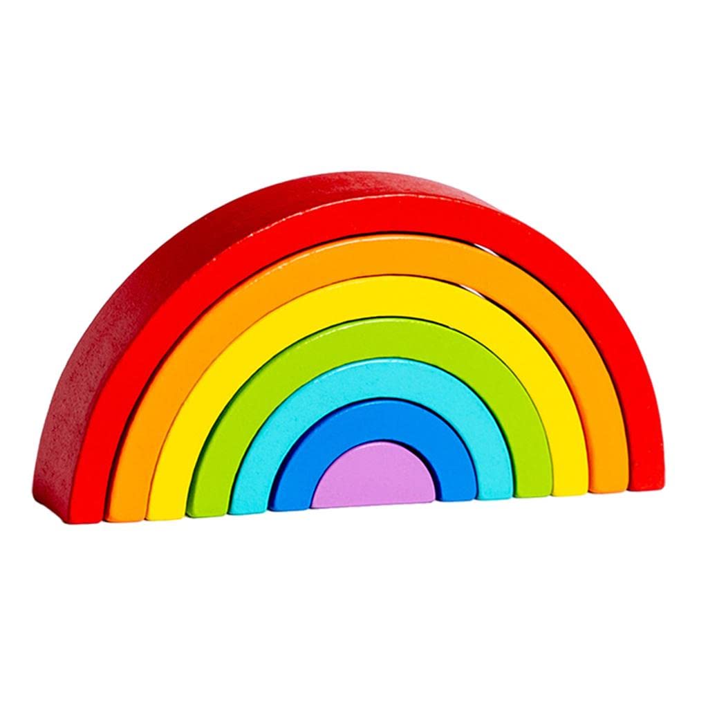 Montessori Wooden Rainbow Stacker Toy - Colorful Building Blocks for Early Learning & Child Development - Perfect Gift for Babies & Toddlers - Classic Rainbow Design for Creative Play & Educational Activities