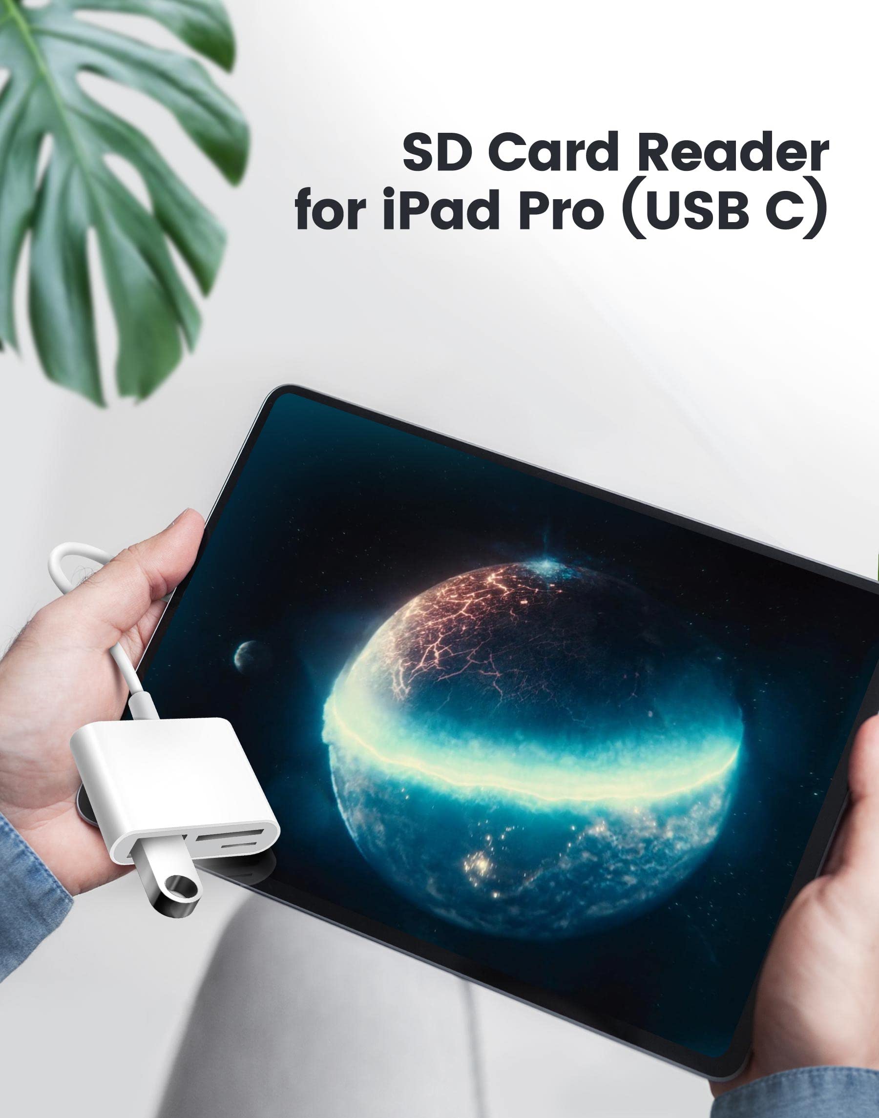 USB C SD Card Reader - USB C to SD Card Adapter for iPhone 15/16, iPad Pro/Air/Mini, MacBook Pro/Air, iMac, Galaxy & More - Compatible with MicroSD/SD Cards - Perfect for Photo Transfer, Data Backup & Mobile Storage Expansion