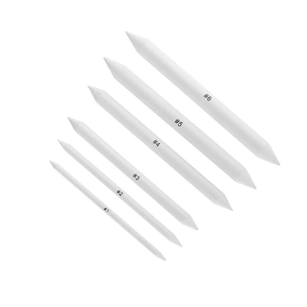 6-Piece Blending Stumps and Tortillions Set - Professional Sketch Drawing Tools for Artists & Students - Perfect for Shading, Blending, and Smoothing Charcoal, Graphite & Pastel Drawings