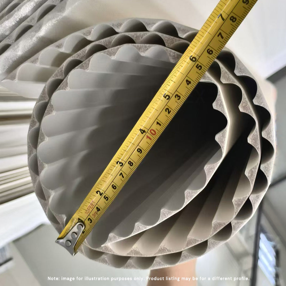 WOODFLEX White Primed Flexible Half Round Molding 2700mm x 600mm - Perfect for Crown Molding, Ceiling Trim & Interior Decoration
