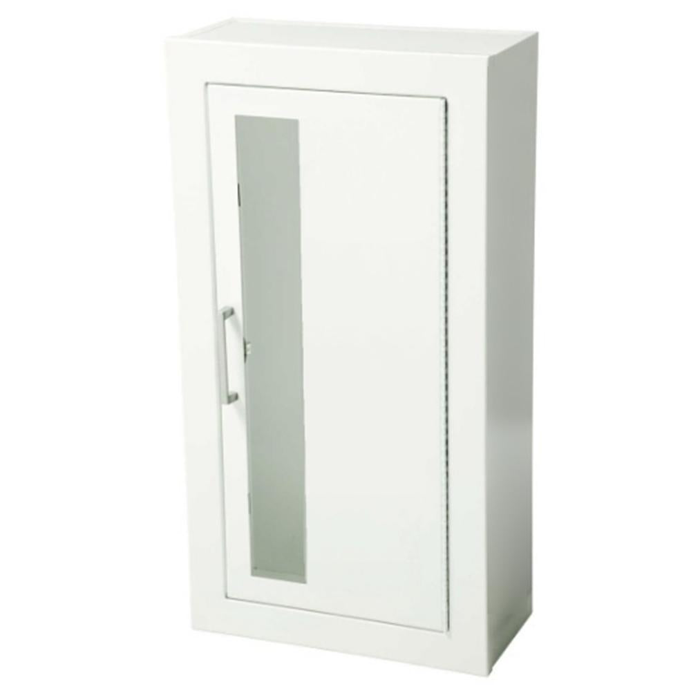 JL Industries 1013V10 Ambassador Fire Extinguisher Cabinet - Vertical Duo Panel with Pull Handle | Wall Mounted Safety Storage for Home, Office & Commercial Use