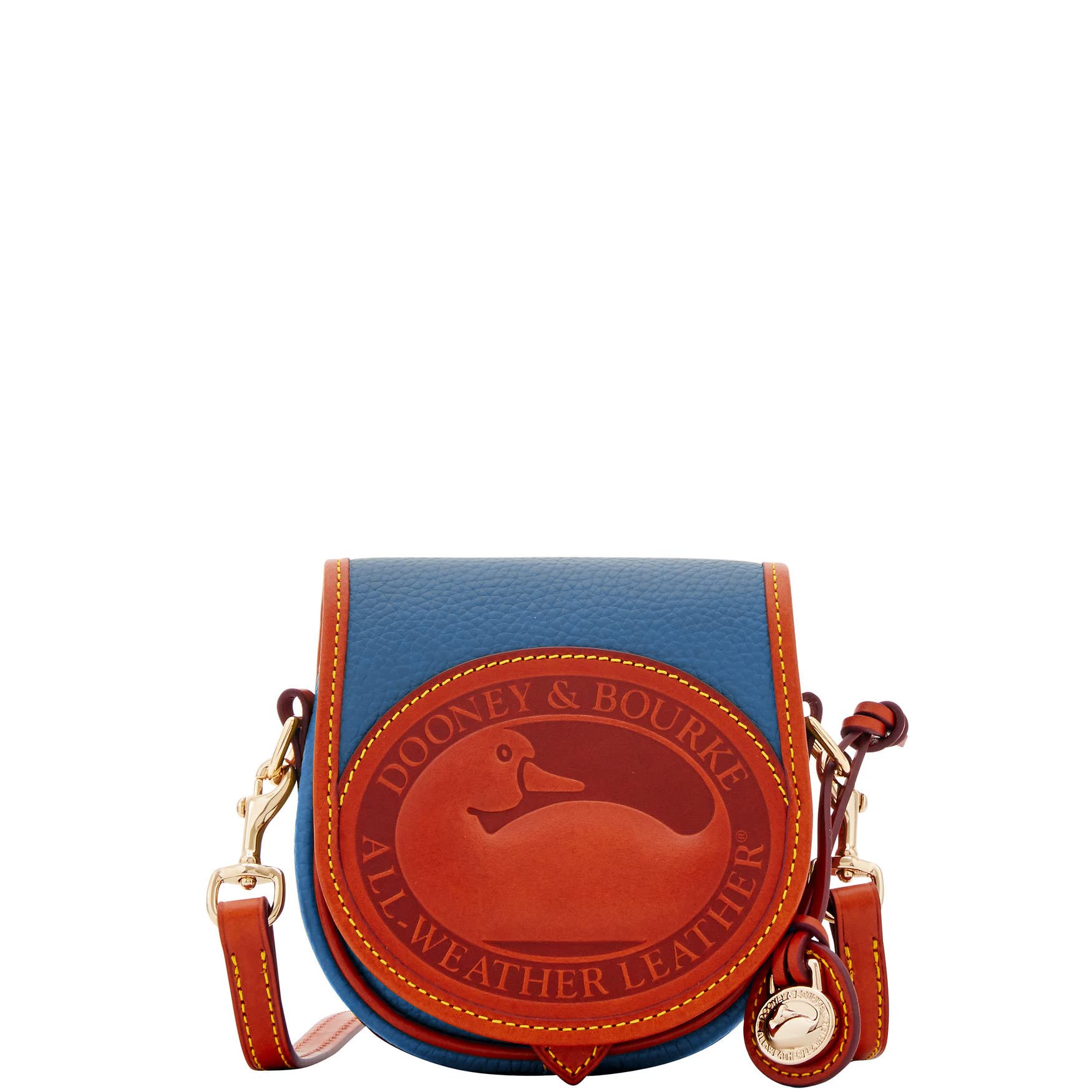 Dooney & Bourke All-Weather Leather Crossbody Bag with Duck Charm - Stylish Women's Handbag for Everyday Use, Travel & Shopping