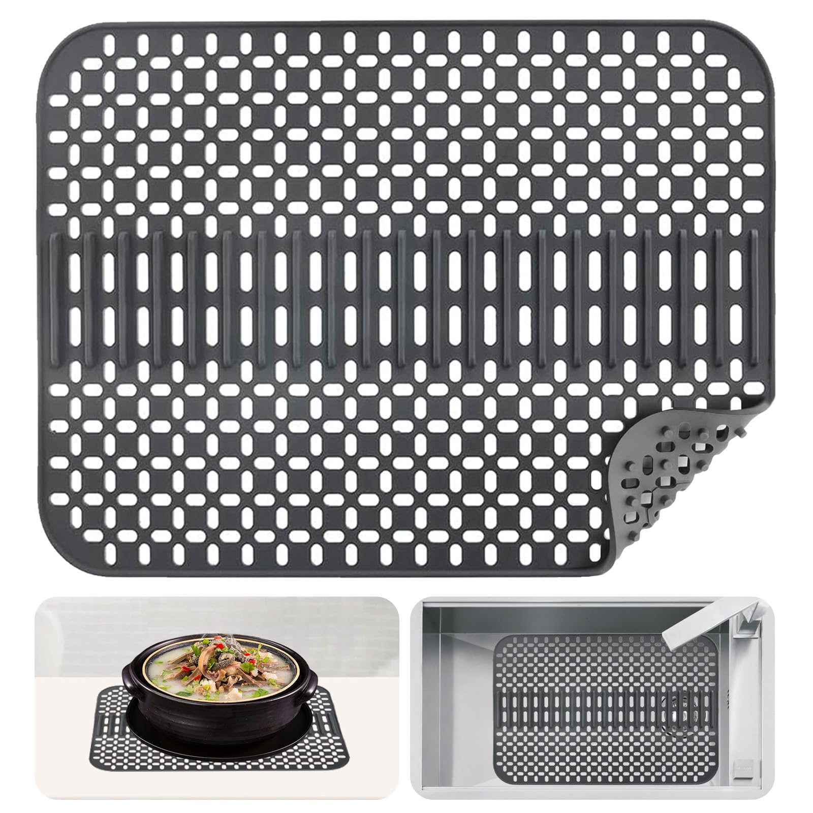 Non-Slip Silicone Sink Protector Mat 16.93