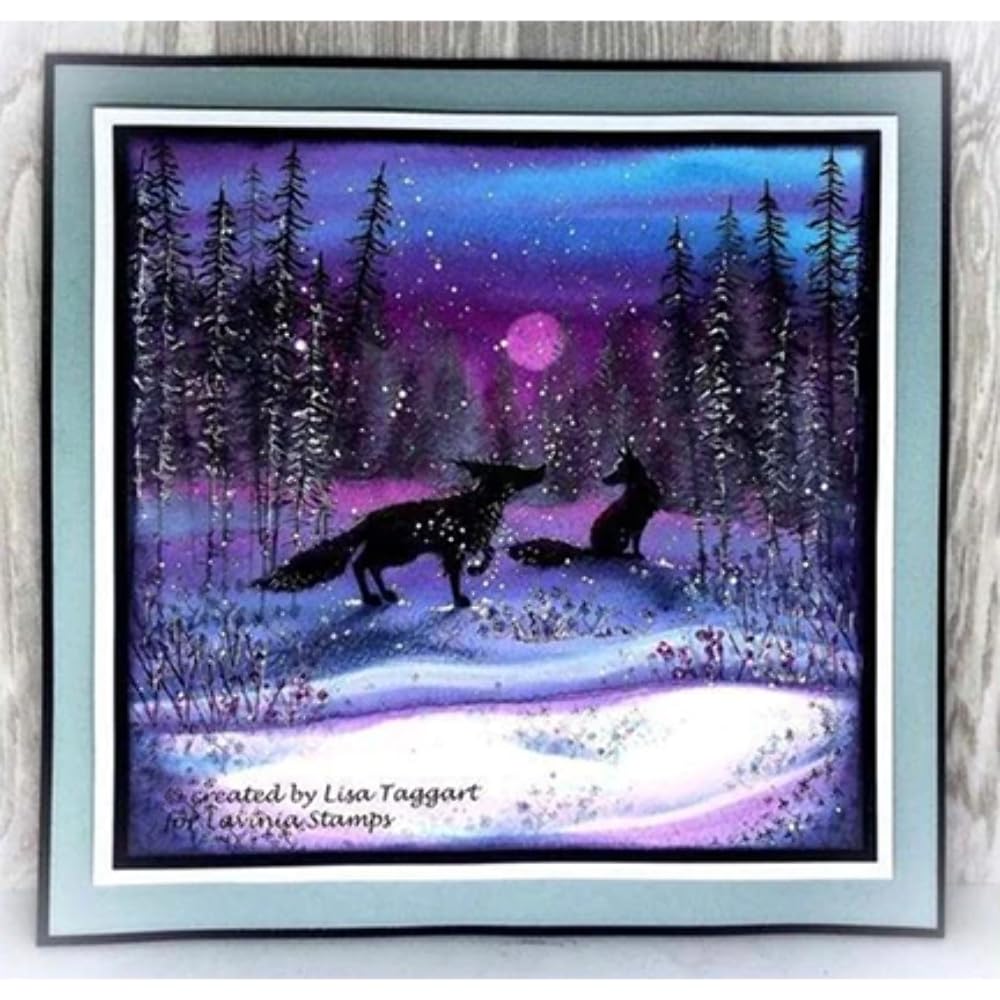 Lavinia Stamps Red Pine Small - Handmade Rubber Stamps for Card Making, Scrapbooking & DIY Crafts - Perfect for Greeting Cards, Invitations, and Paper Projects