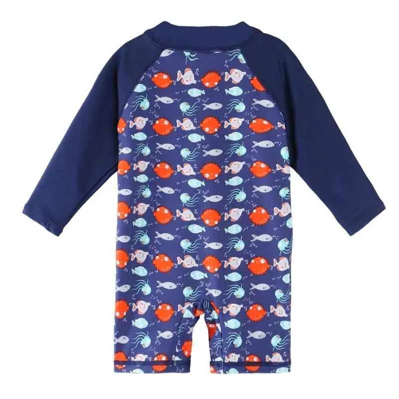 Long Sleeve Cartoon Kids Swimwear - UV Protection One Piece Bathing Suit for Boys & Girls | Perfect for Beach, Pool & Water Play