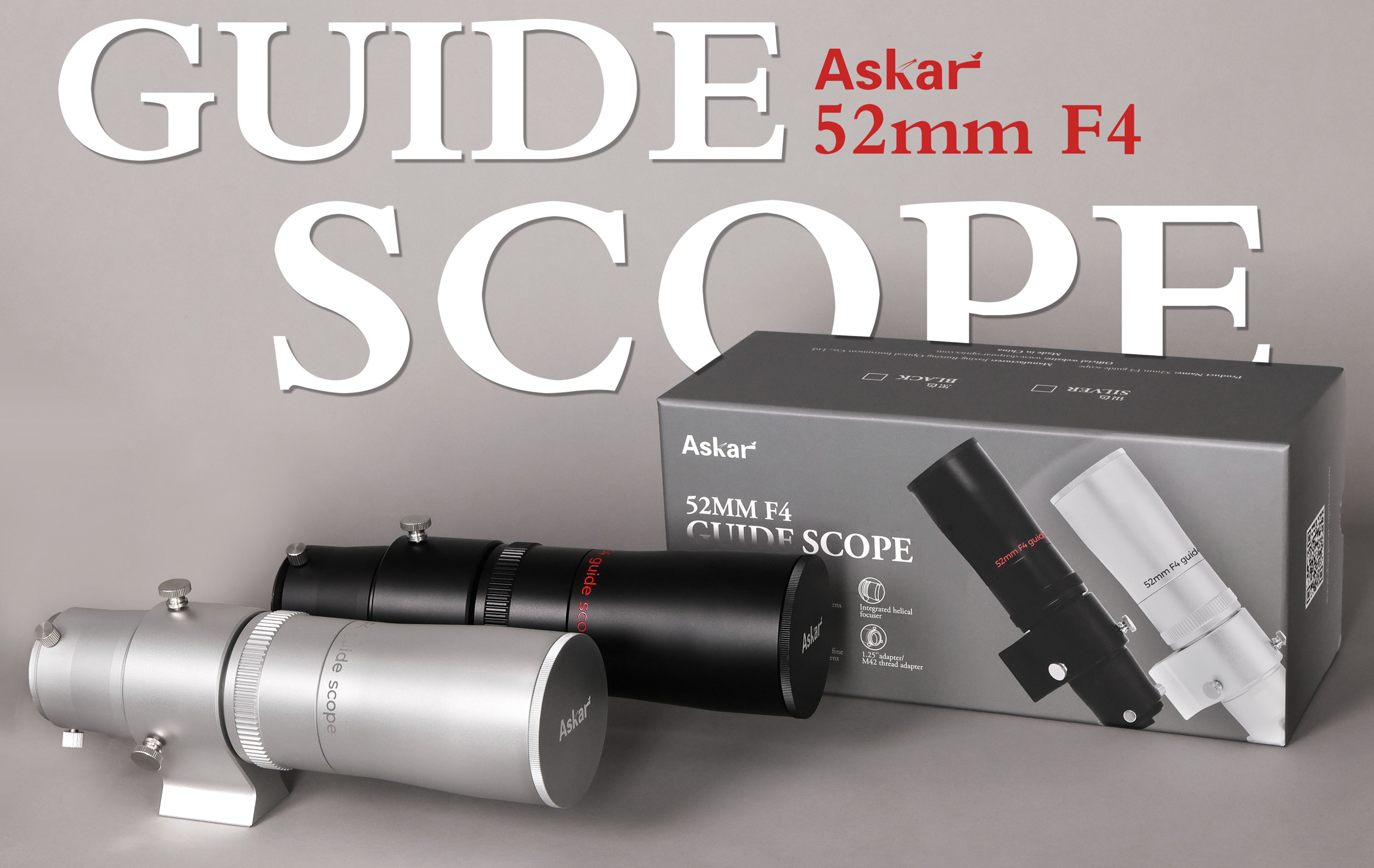 Askar 52mm F4 Guide Scope for Astronomy - Black | Perfect for Astrophotography & Telescope Guiding