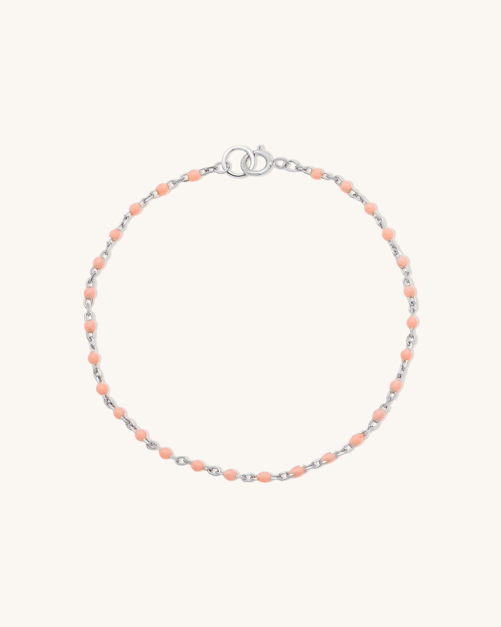 Peach Fuzz Candy Chain Bracelet for Women - Trendy Pastel Beaded Charm Jewelry - Perfect for Valentine's Day, Birthday Gifts & Everyday Wear