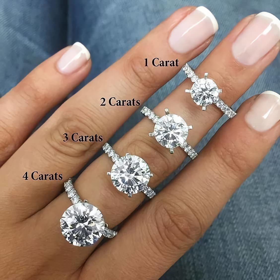 2 Carat (ctw) Princess Cut Moissanite Engagement Ring for Women - 10K/14K/18K Gold or Platinum Plated Silver - Perfect Wedding, Proposal & Anniversary Gift - Elegant Jewelry for Brides & Fiancées