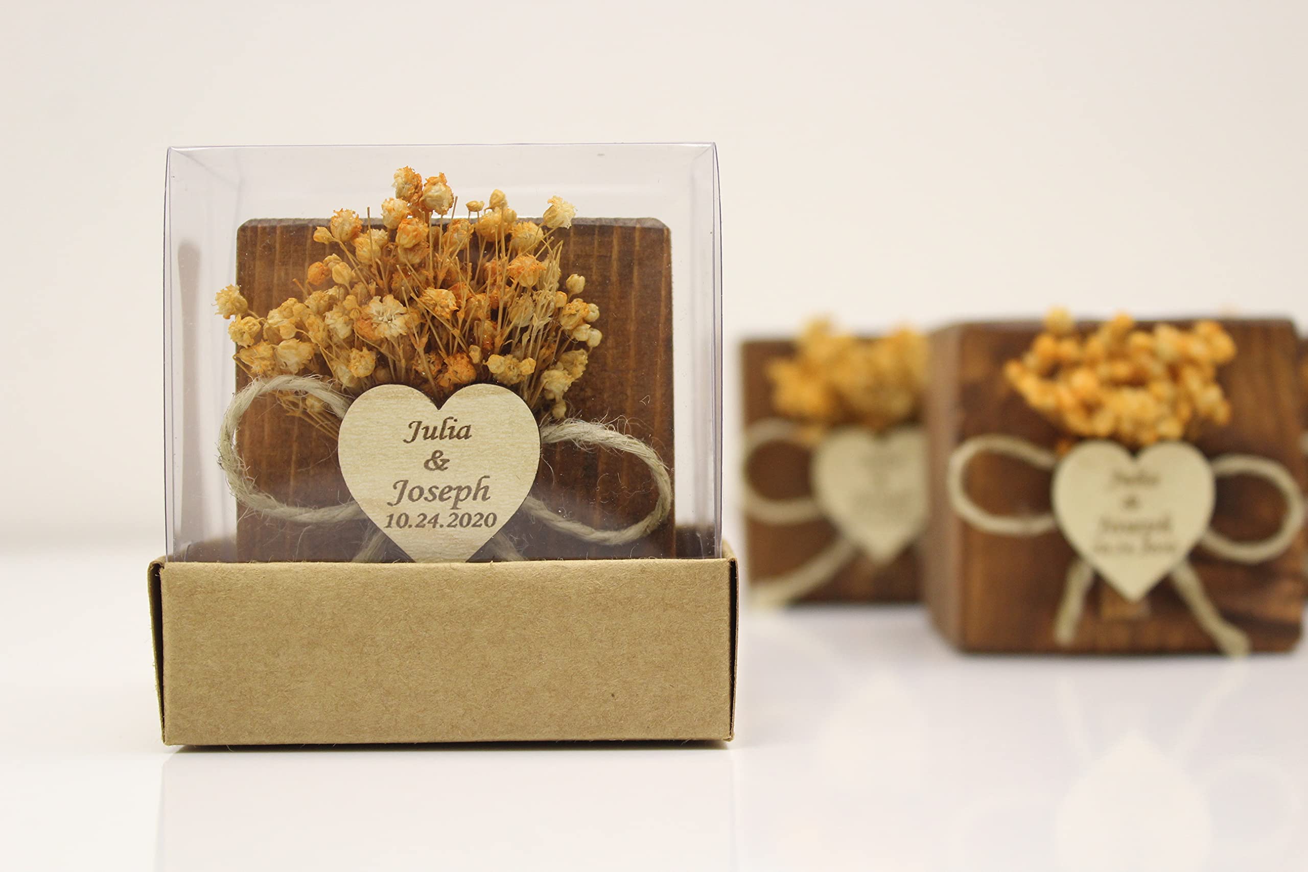 Personalized Wooden Candle Holders - Handmade Cube Tea Light Holders for Weddings, Rustic Bridal Guest Favors, Sympathy Gifts for Loss of Loved Ones | Perfect for Wedding Decor, Memorial Ceremonies & Home Ambiance Lighting