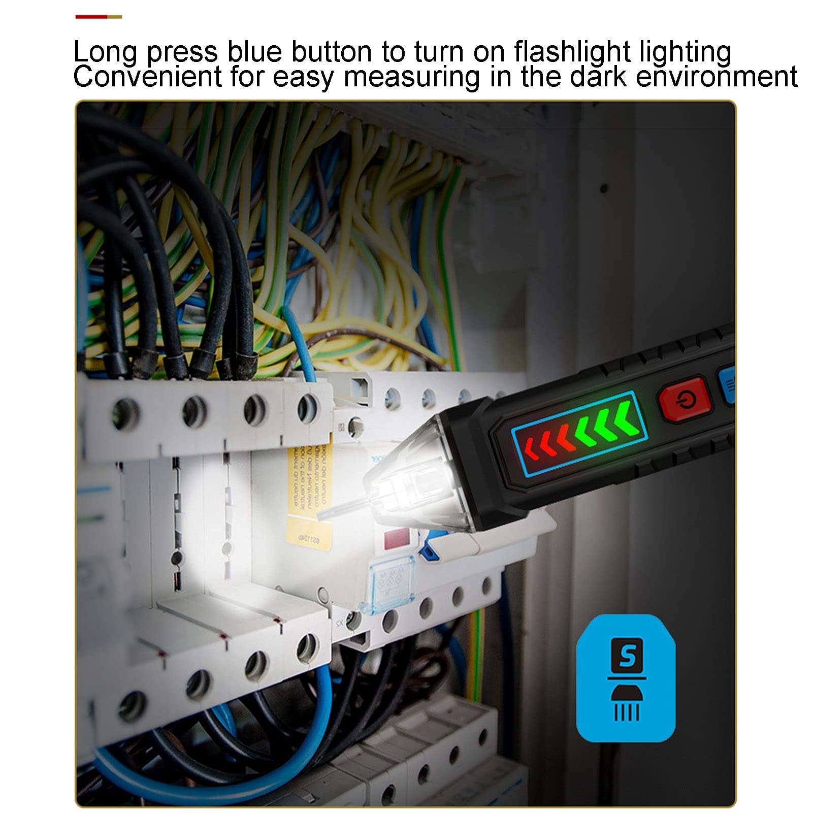 Electric Circuit Detector Pen - Digital Display Non-Contact Voltage Tester with Flashlight & Induction Technology | Perfect for Home Electrical Safety Checks, DIY Projects & Professional Electricians
