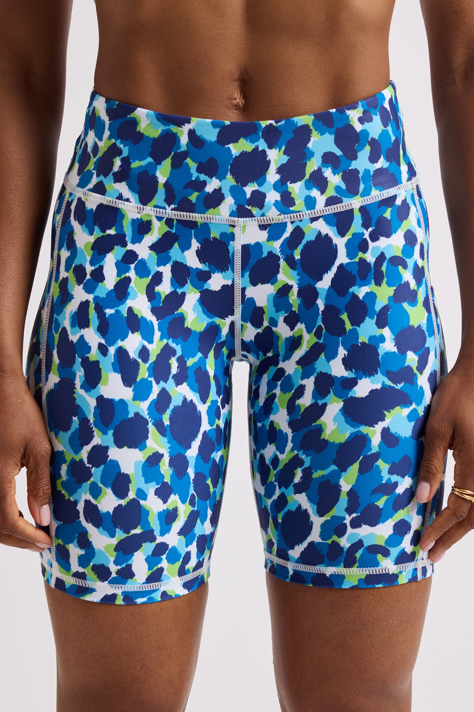 Blue Wild Biker Shorts 8