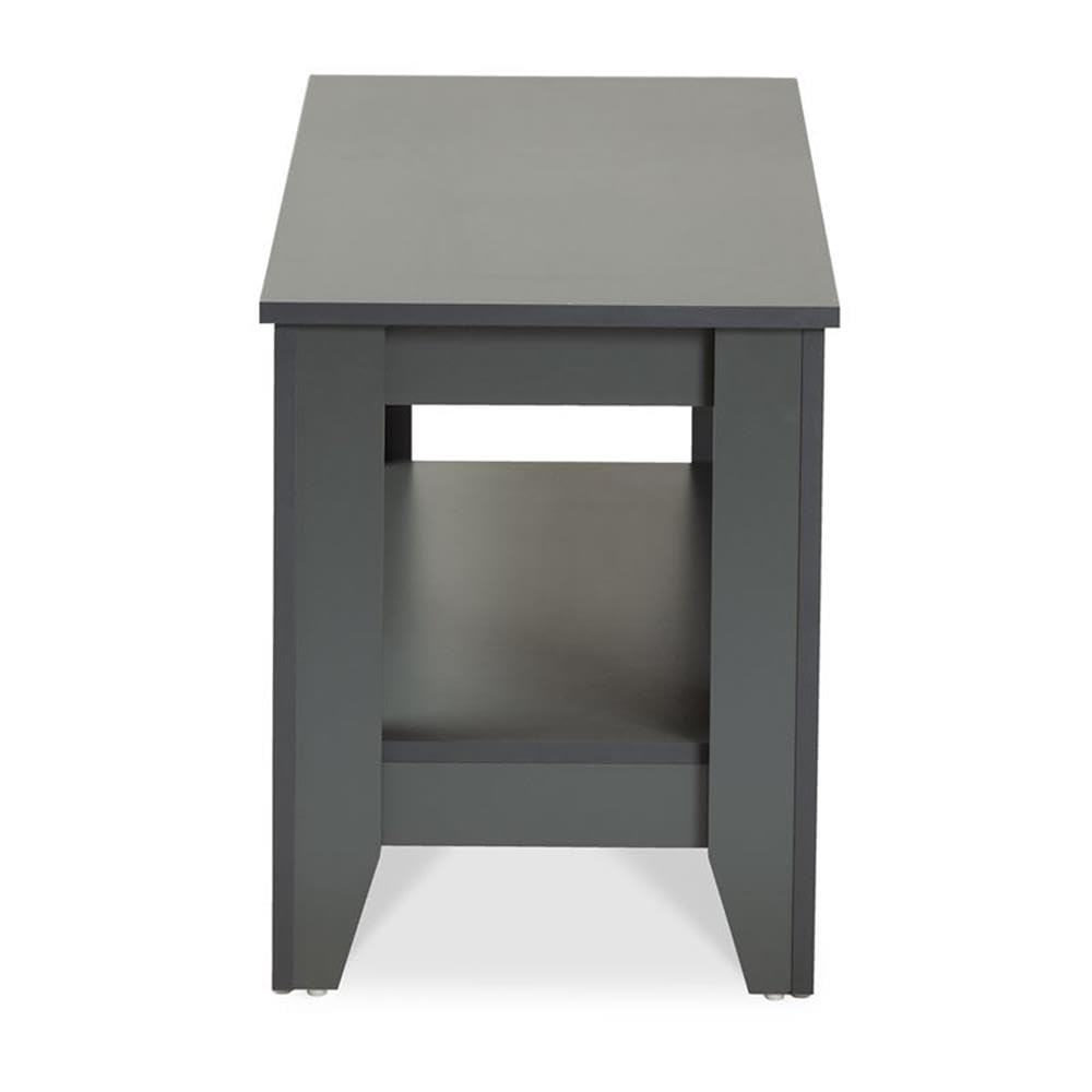 Modern Grey Wood Coffee Table - Contemporary Living Room Furniture for Small Spaces - Perfect for Apartments, Studios & Cozy Home Decor
