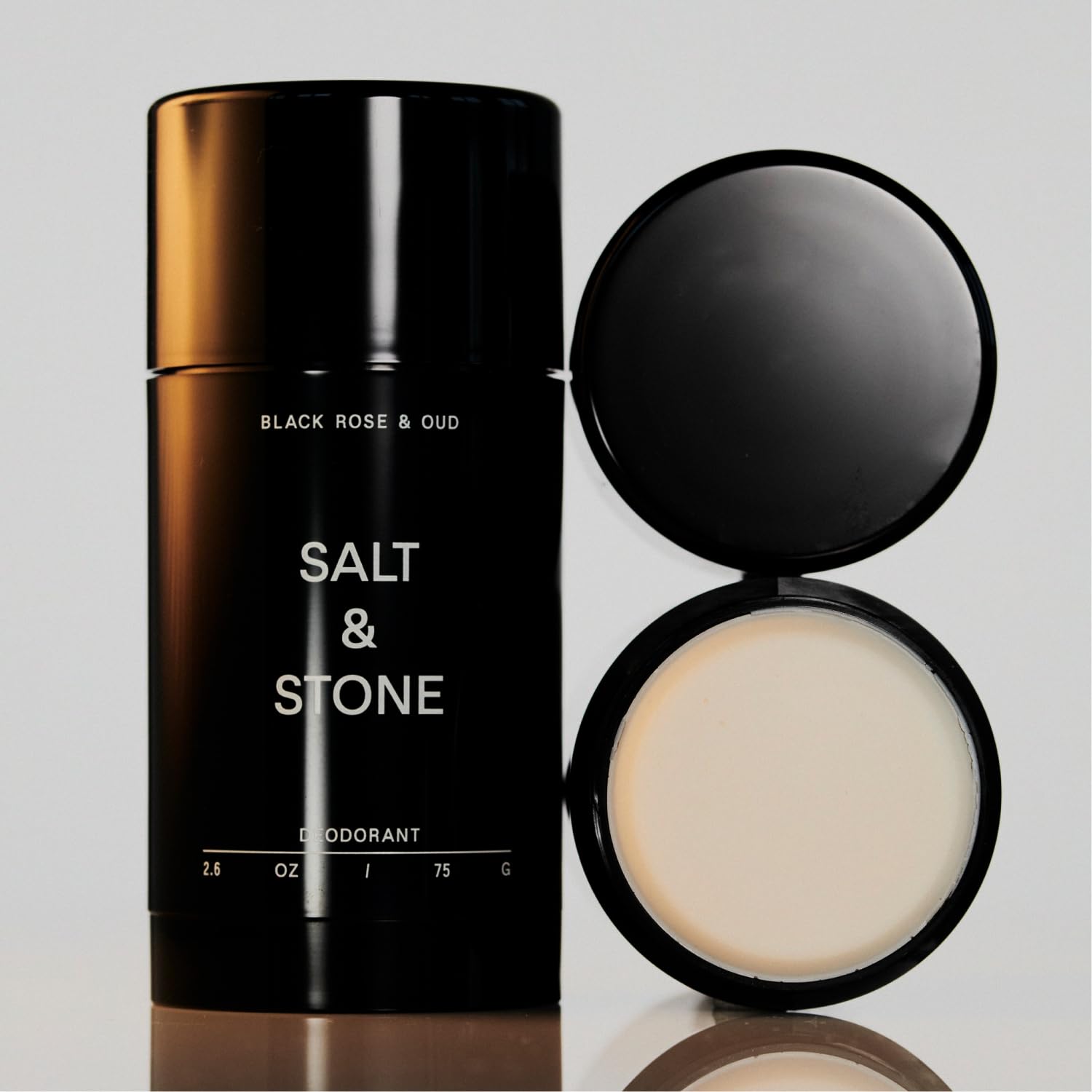 Salt & Stone Black Rose & Oud Body Mist and Natural Deodorant Set - Long-Lasting Fragrance & Odor Protection for Women | Perfect for Daily Use, Gym, Work & Travel