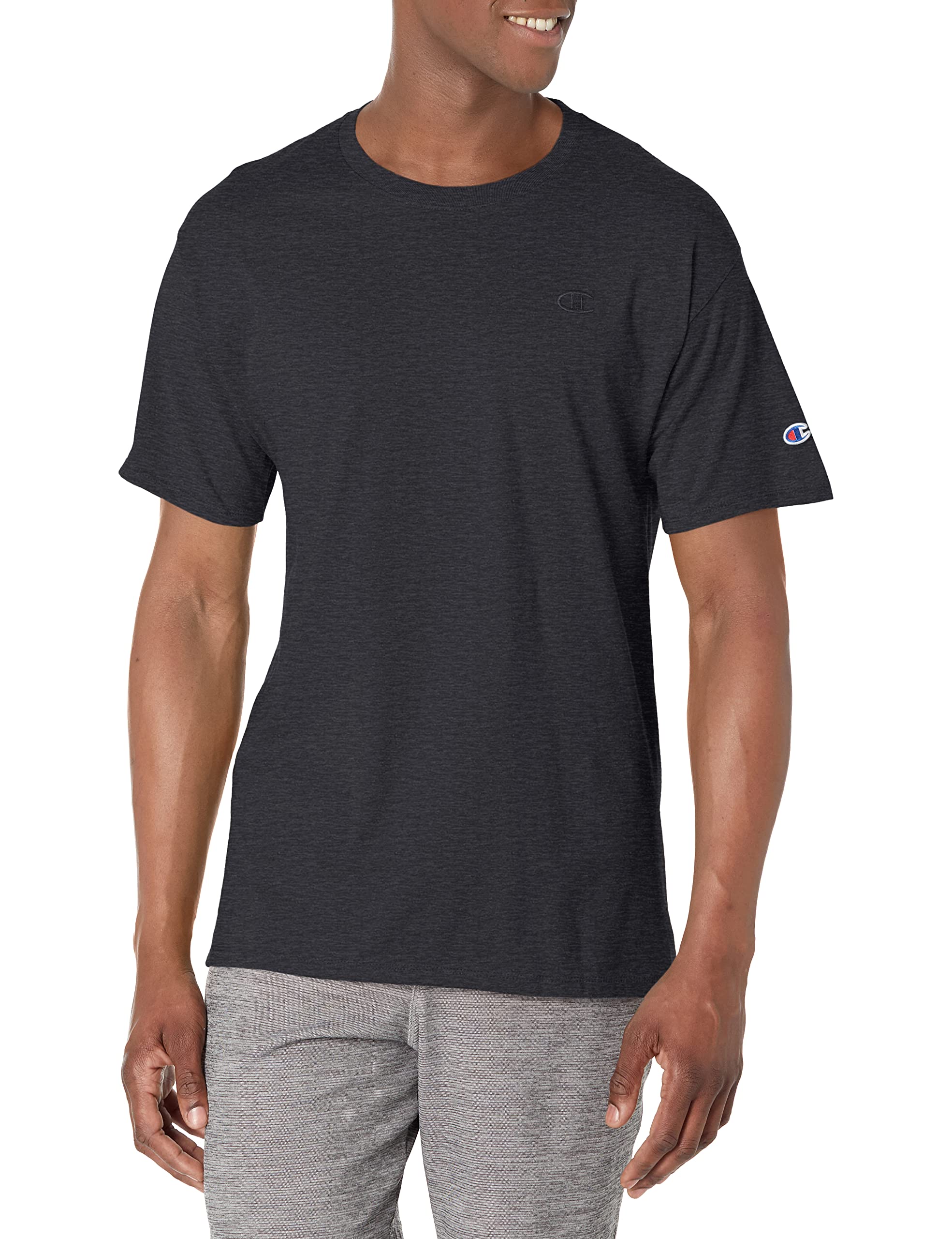Champion Men's Classic Cotton Crew Neck T-Shirt - Regular & Big & Tall Sizes - Comfortable Casual Tee for Everyday Wear, Gym, and Street Style