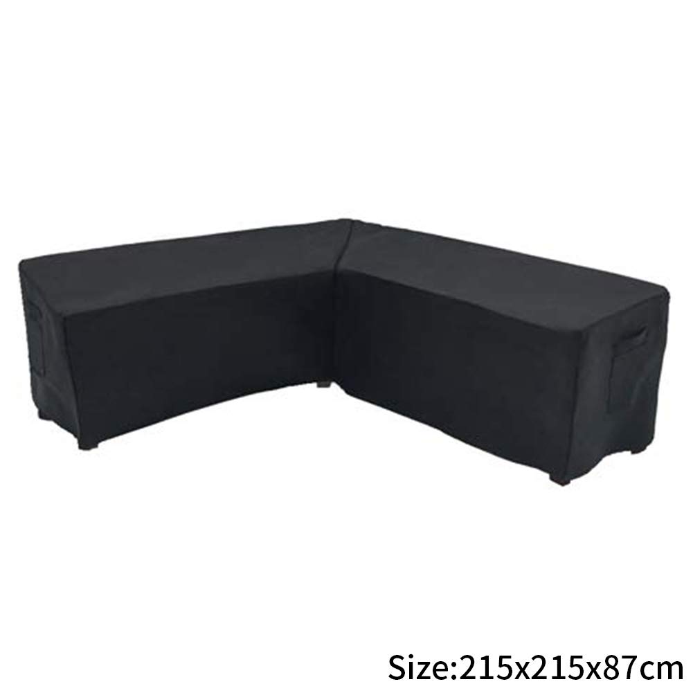 Waterproof V-Shaped Sectional Sofa Cover for Outdoor Patio Furniture - 215x215x87cm - Durable Garden Couch Protector for All Weather Protection | Perfect for Backyard, Deck, and Poolside Use