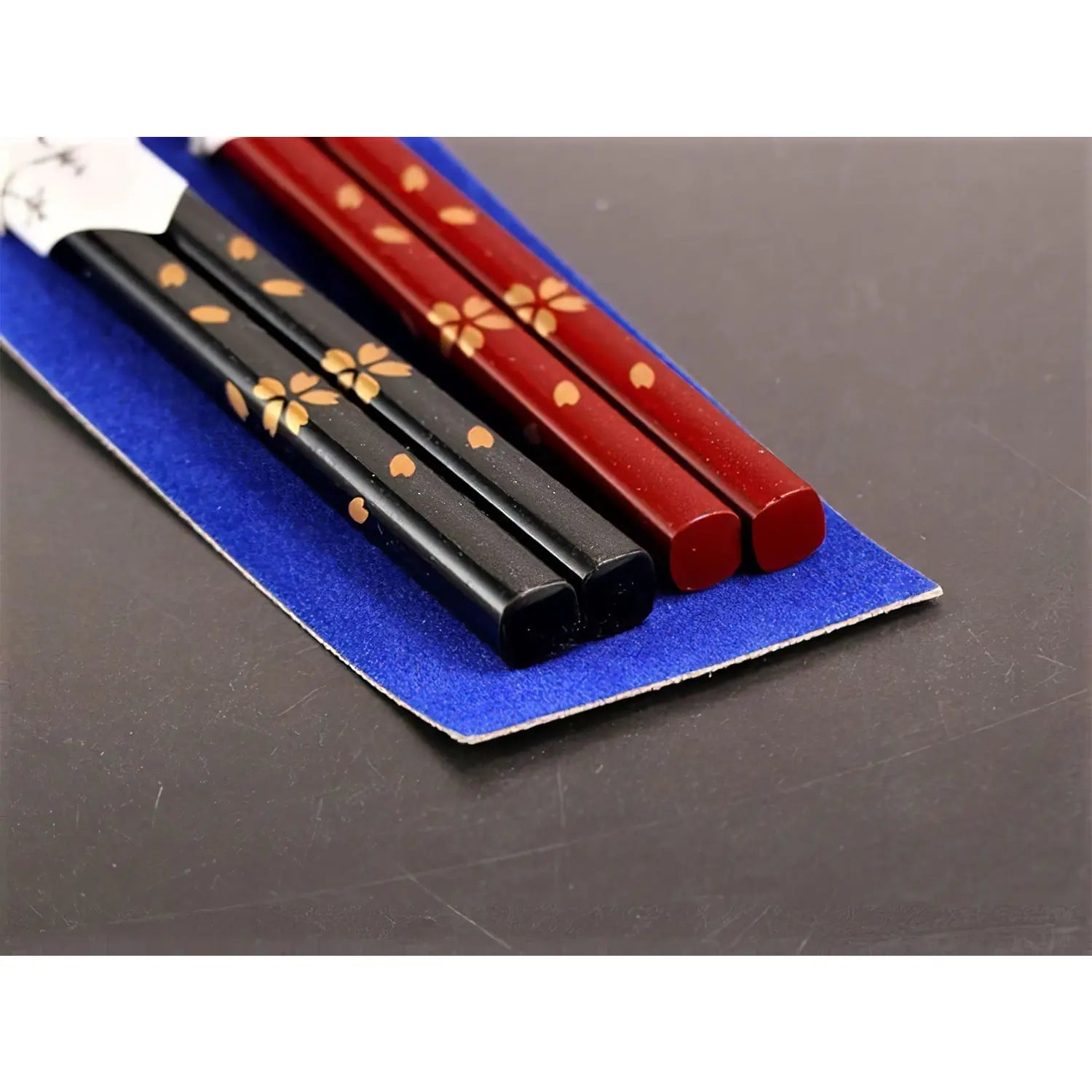 Premium Echizen Shikki Makie Wood Couple Chopsticks - Handcrafted Sakura Design - Japanese Lacquerware for Romantic Dinners & Wedding Gifts