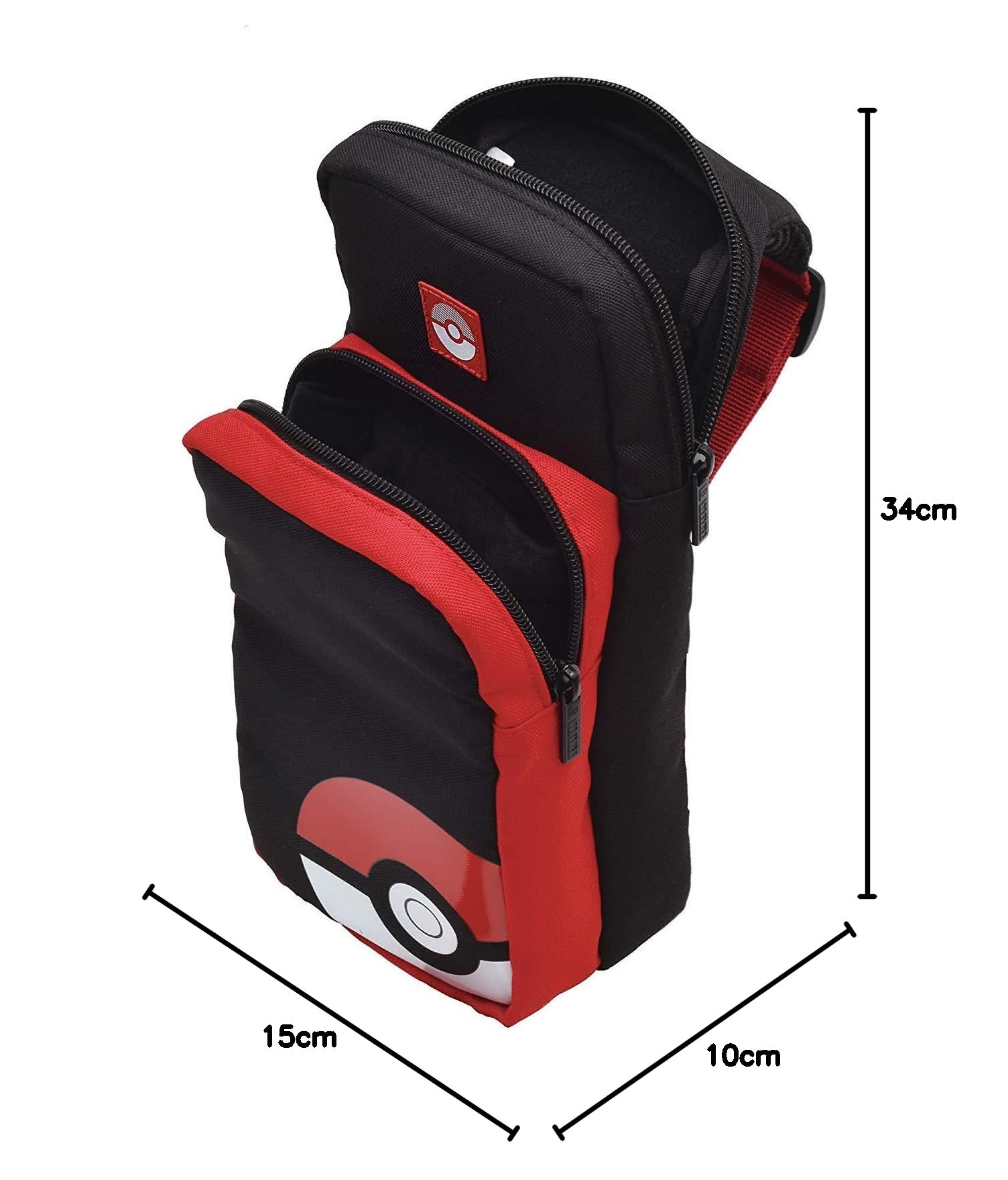 Official Nintendo Pokémon Pokéball Switch Trainer Pack Crossbody Bag - Hori Licensed Accessory for Nintendo Switch - Perfect for Gaming, Travel, and Collectors