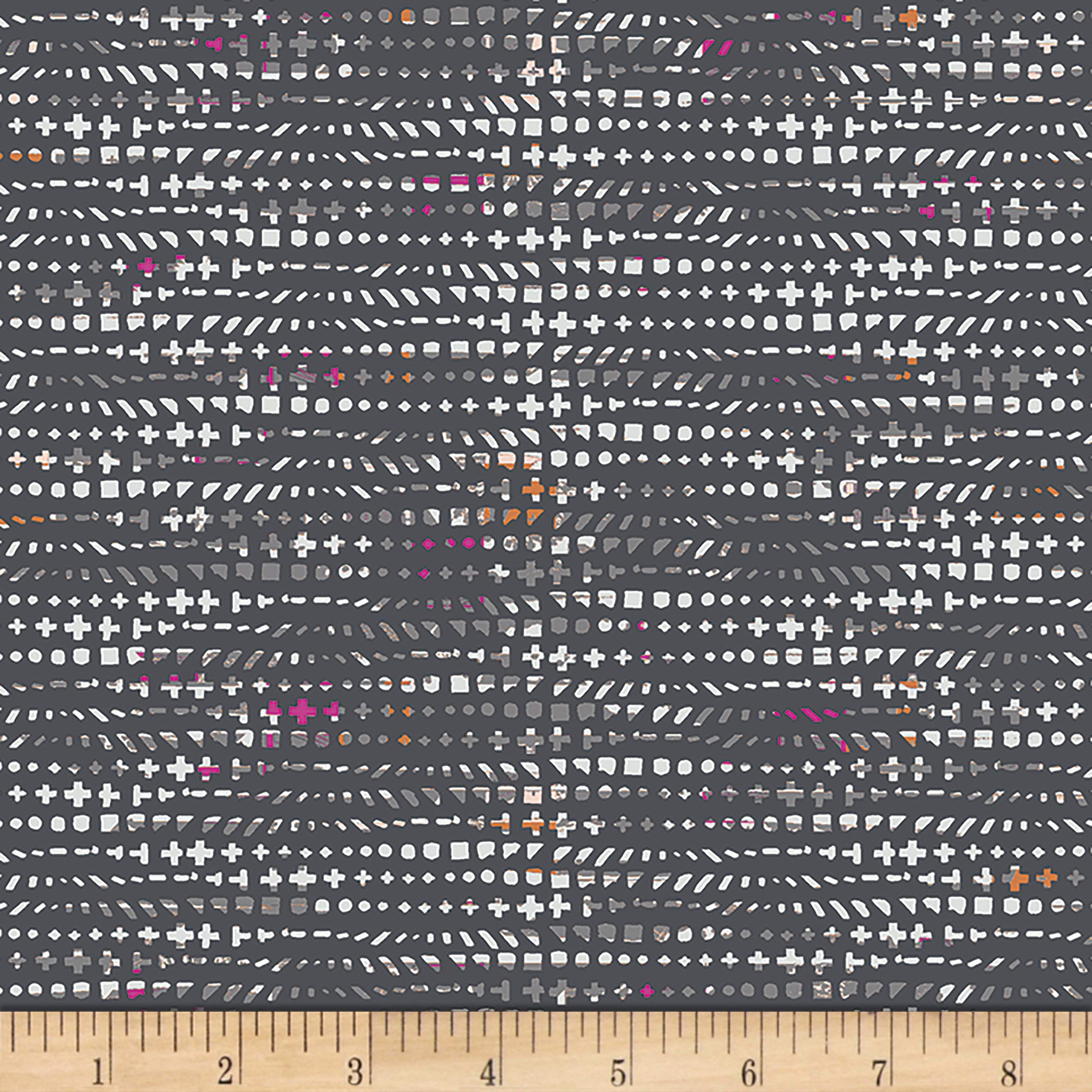 Art Gallery Fabrics Loft Fusion Fluxus City Fabric - Premium Grey Cotton Blend for Quilting, Apparel & Home Decor