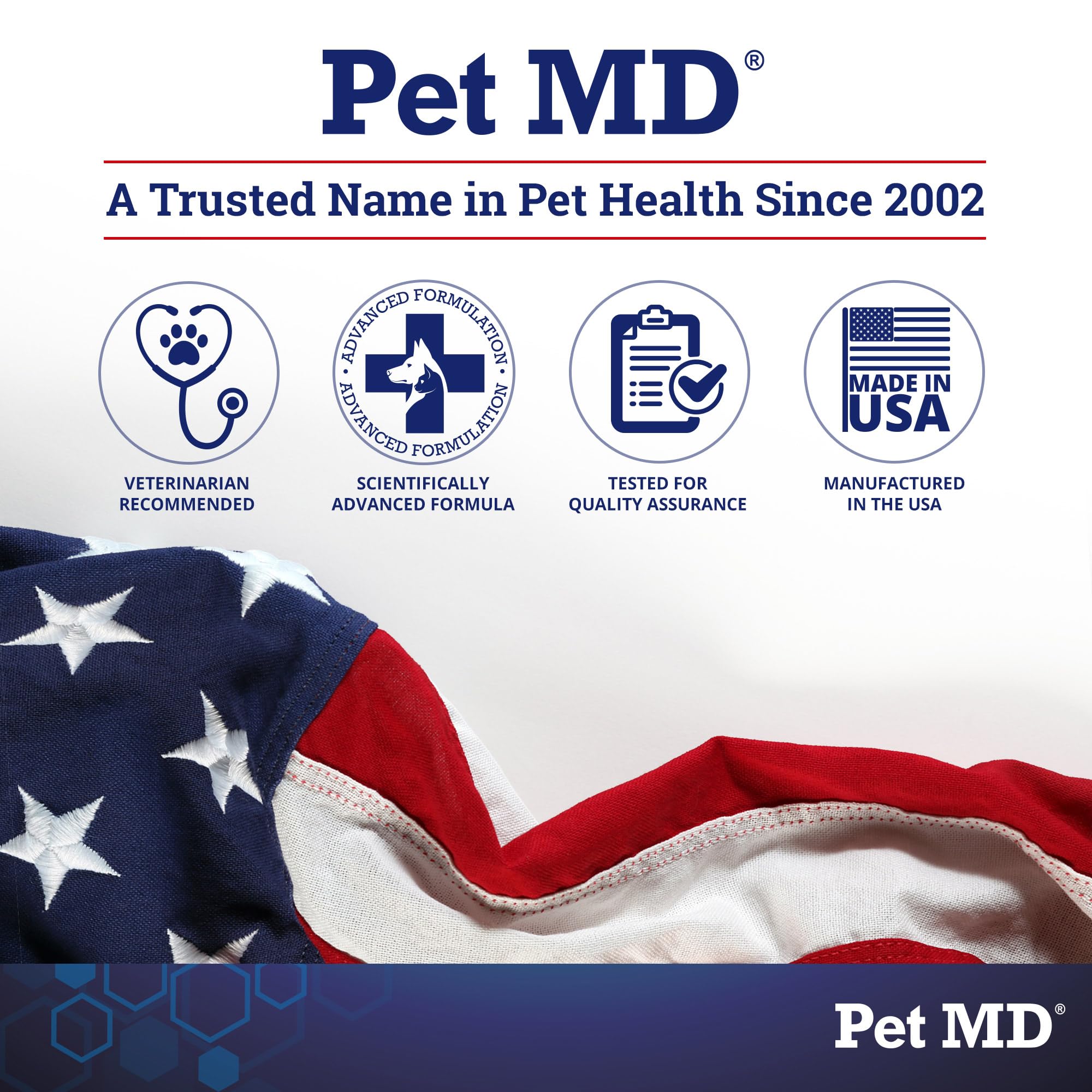 Pet MD Bright Whitening Shampoo for Dogs & Cats - Tearless Protein Enriched Shampoo with Oatmeal for White & Light Colored Coats - Cleans, Adds Shine & Prevents Matting - 12 oz - Perfect for Grooming, Show Prep & Daily Baths